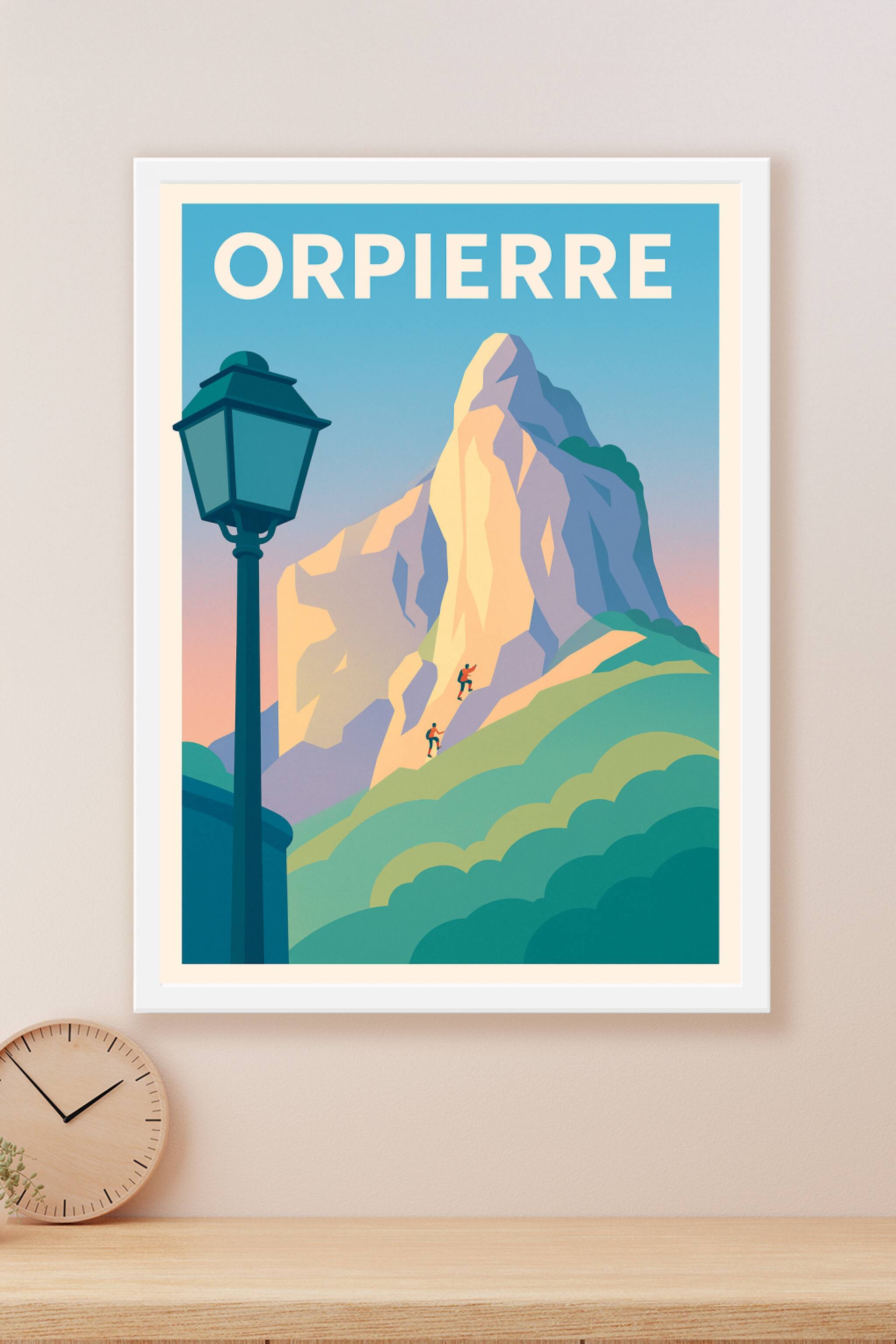 Affiche Orpierre — Escalade et Nature à l'état pur · poster d'art de Orpierre
