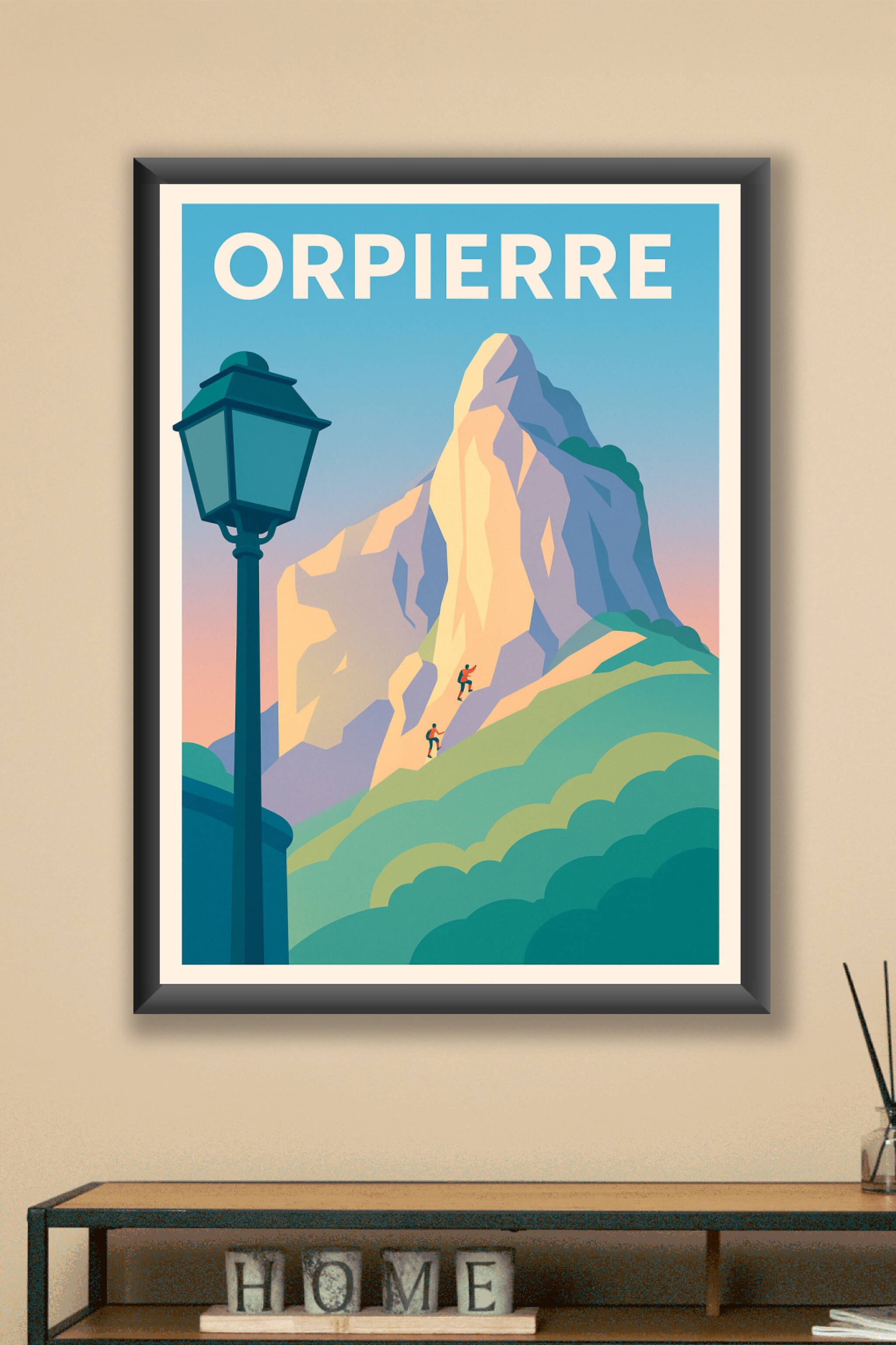 Affiche Orpierre — Escalade et Nature à l'état pur · poster d'art de Orpierre