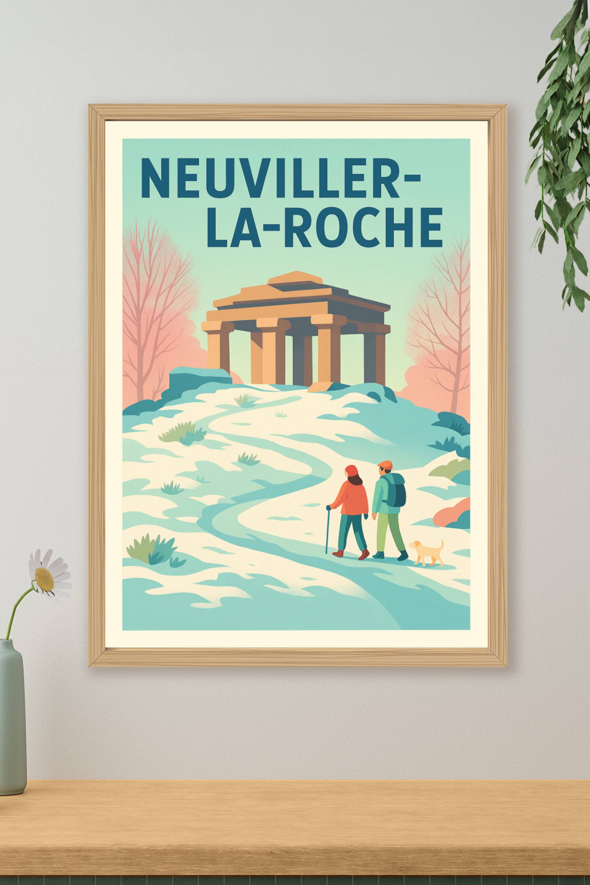 Affiche Neuviller-la-Roche — Invitation à la découverte hivernale · poster d'art de Neuviller-la-Roche