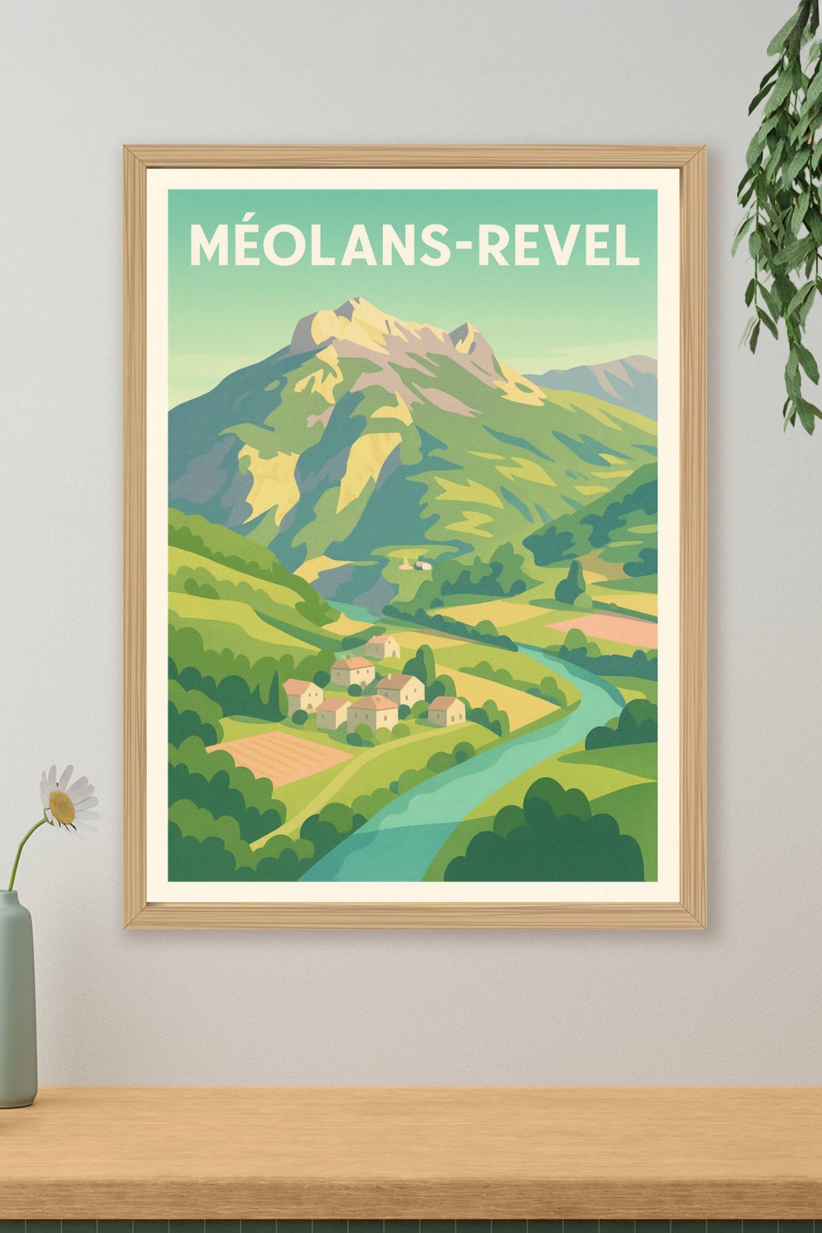 Affiche Méolans-Revel — L'évasion nature au cœur des montagnes · poster d'art de Méolans-Revel