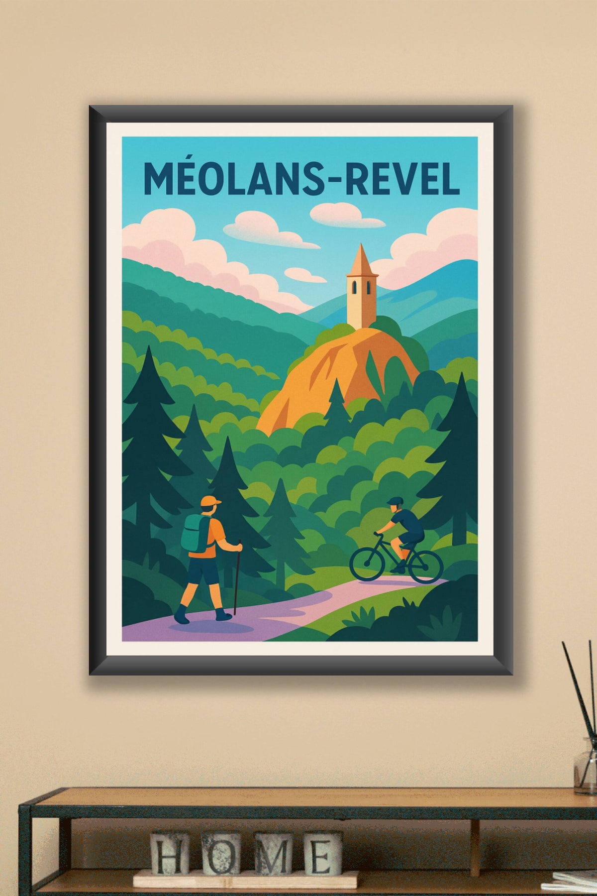 Affiche Méolans-Revel — Invitation à l'aventure alpine · poster d'art de Méolans-Revel