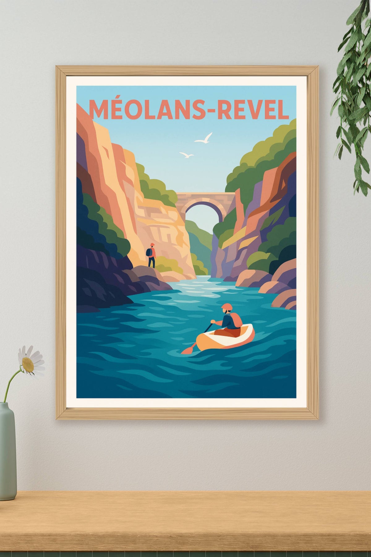 Affiche Méolans-Revel — Évasion au cœur des gorges · poster d'art de Méolans-Revel
