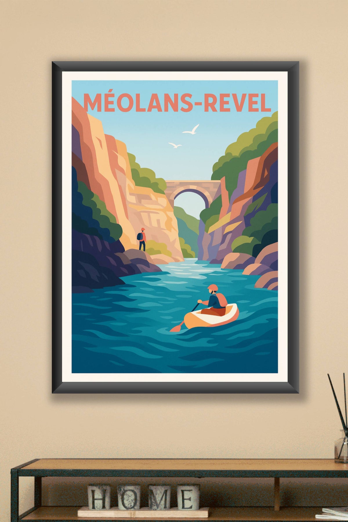 Affiche Méolans-Revel — Évasion au cœur des gorges · poster d'art de Méolans-Revel