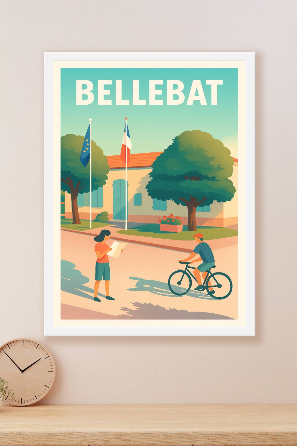 Affiche Bellebat — Ambiance villageoise ensoleillée · poster d'art de Bellebat