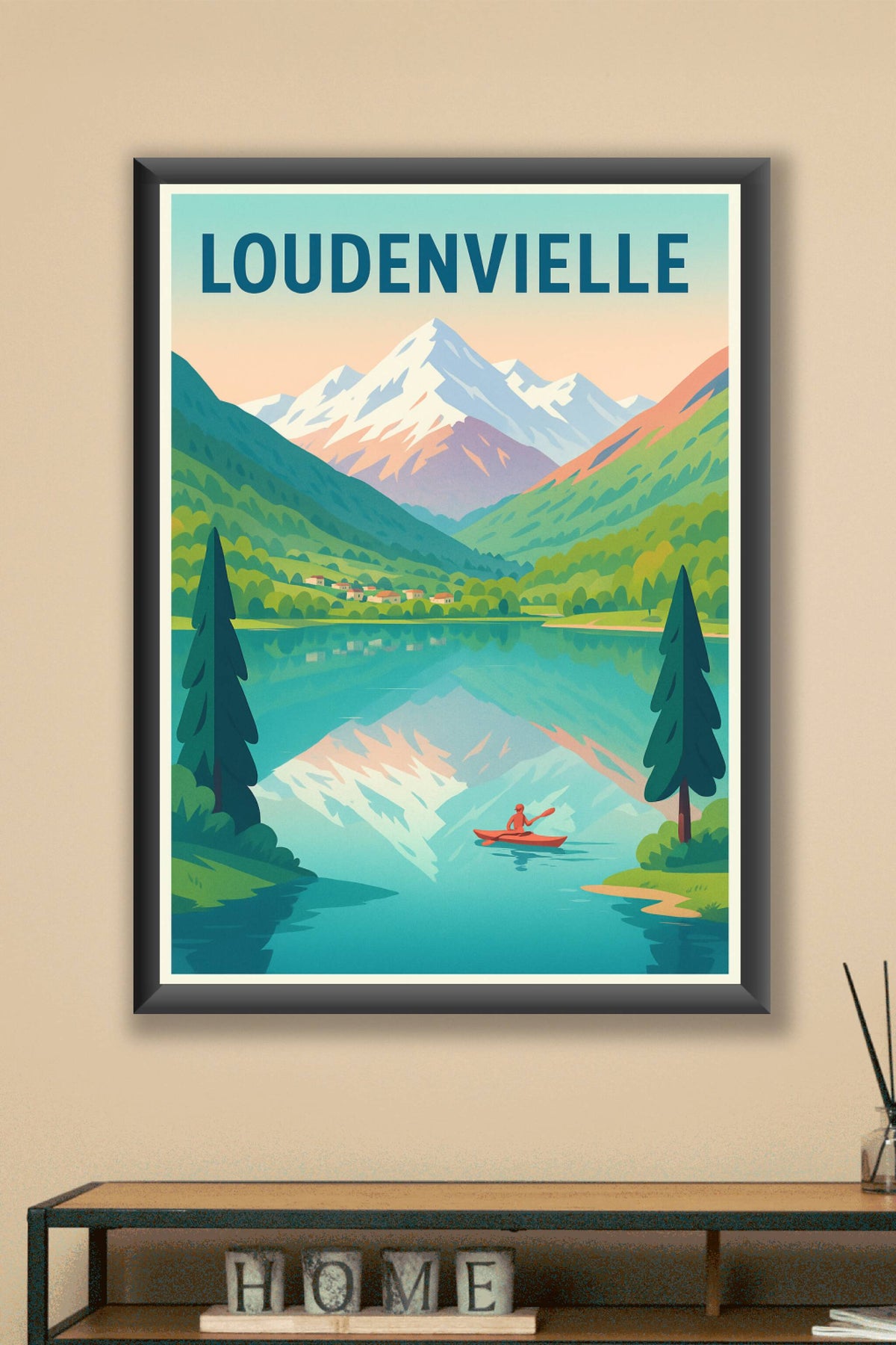 Affiche Loudenvielle — Sérénité au cœur des montagnes · poster d'art de Loudenvielle