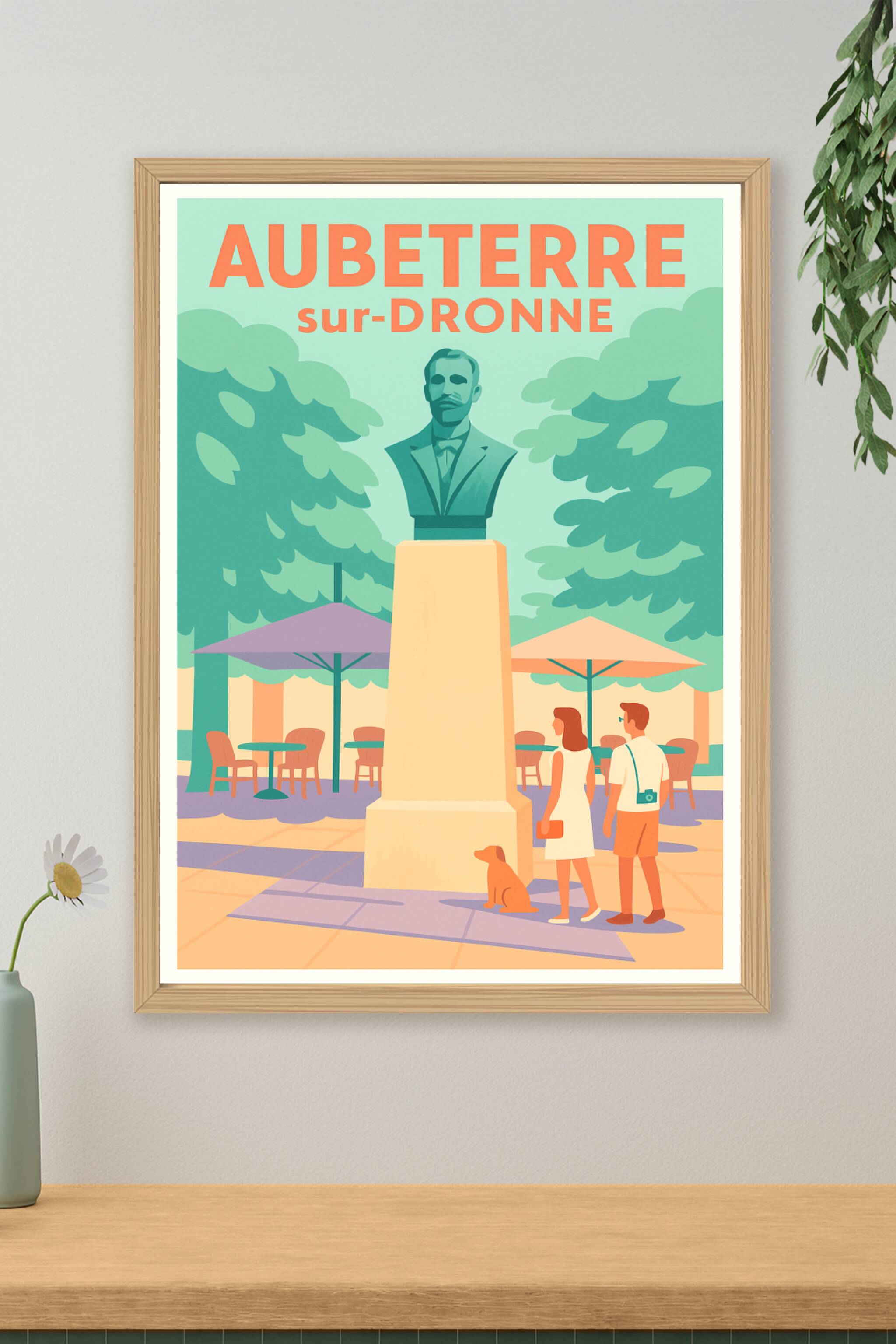 Affiche de Aubeterre-sur-Dronne - L'élégance paisible d'un village de charme