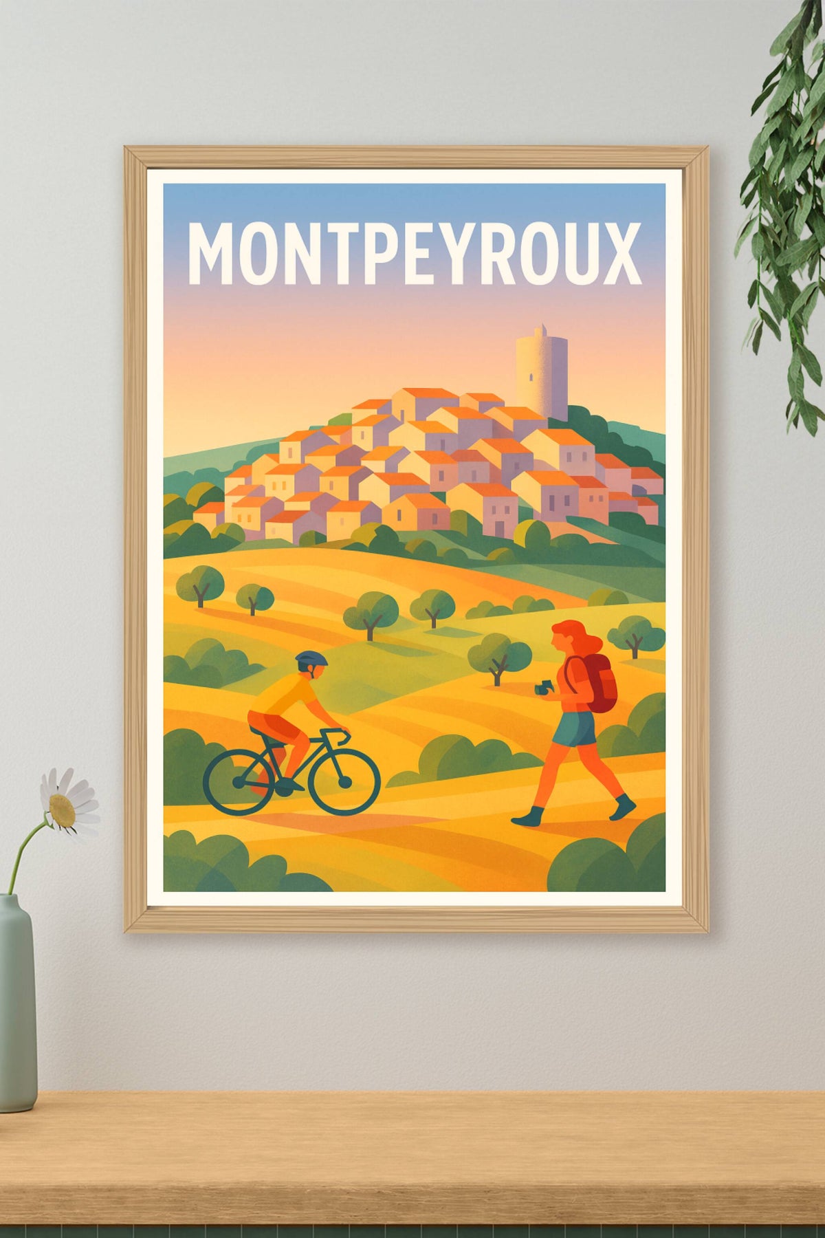 Affiche Montpeyroux — Escapade bucolique au cœur du village · poster d'art de Montpeyroux