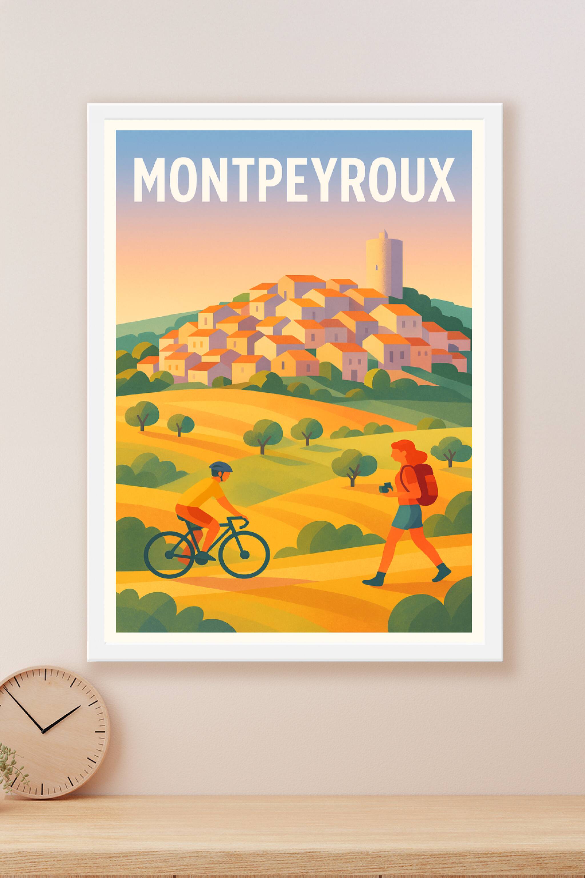 Affiche Montpeyroux — Escapade bucolique au cœur du village · poster d'art de Montpeyroux