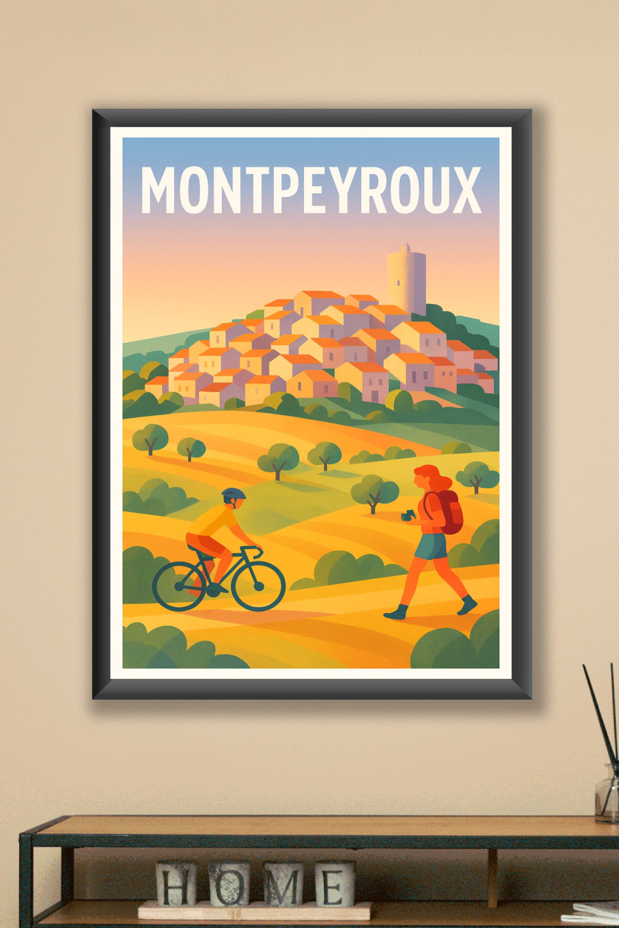 Affiche Montpeyroux — Escapade bucolique au cœur du village · poster d'art de Montpeyroux