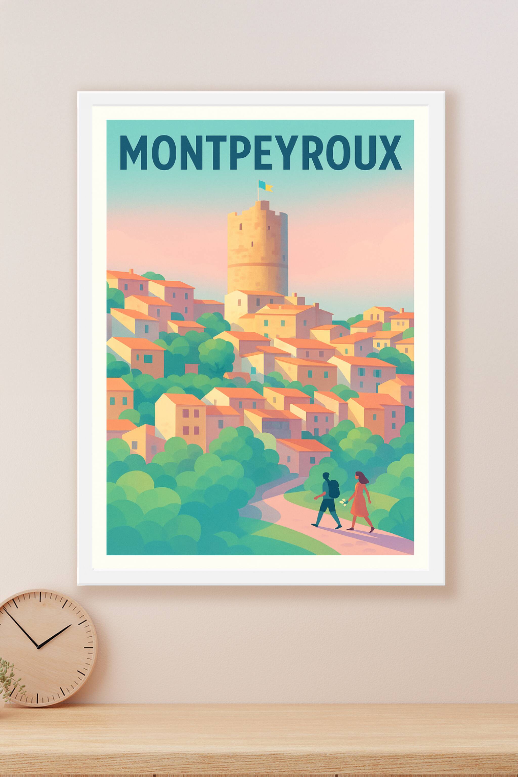 Affiche Montpeyroux — Charme et Sérénité au Cœur du Village · poster d'art de Montpeyroux