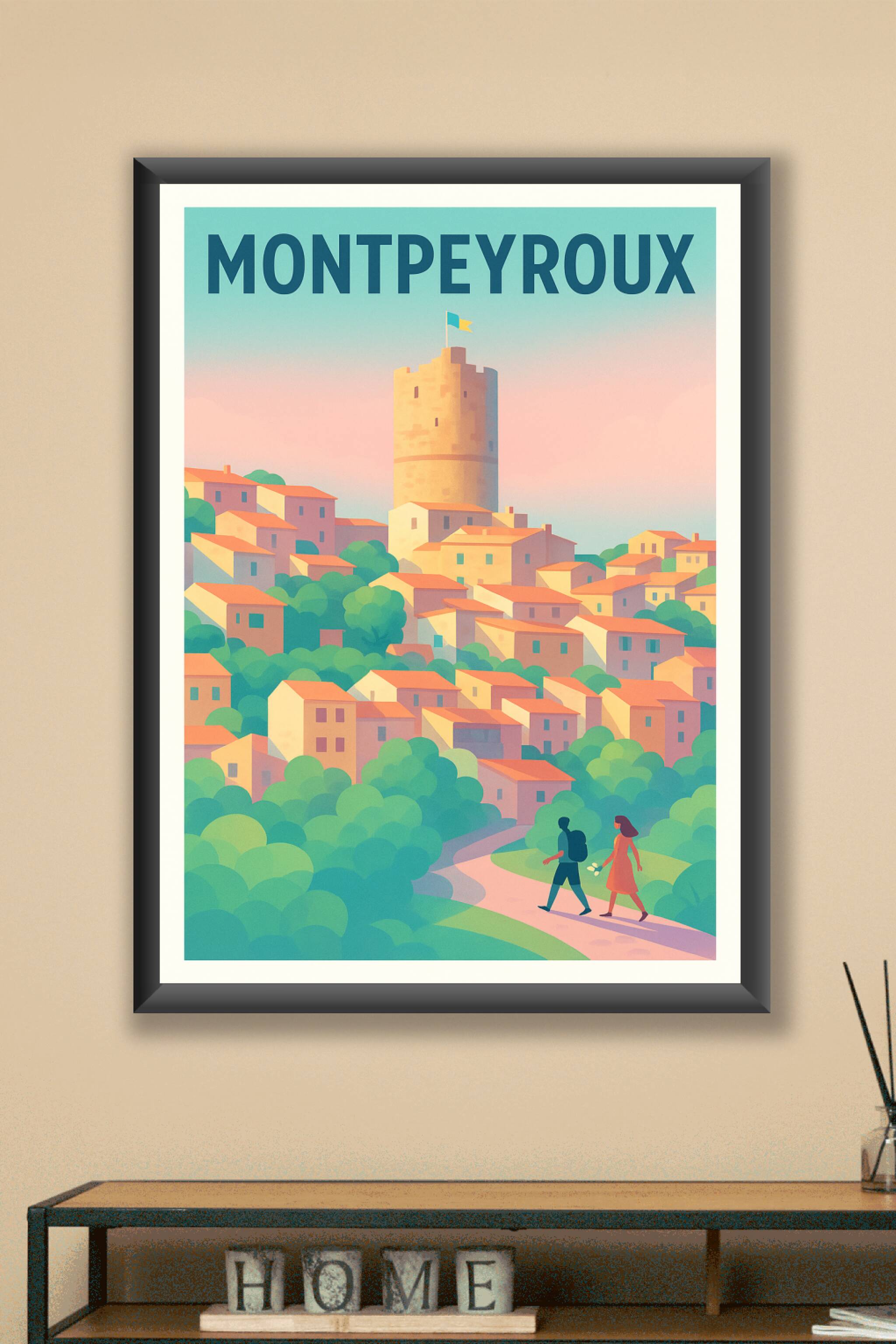 Affiche Montpeyroux — Charme et Sérénité au Cœur du Village · poster d'art de Montpeyroux