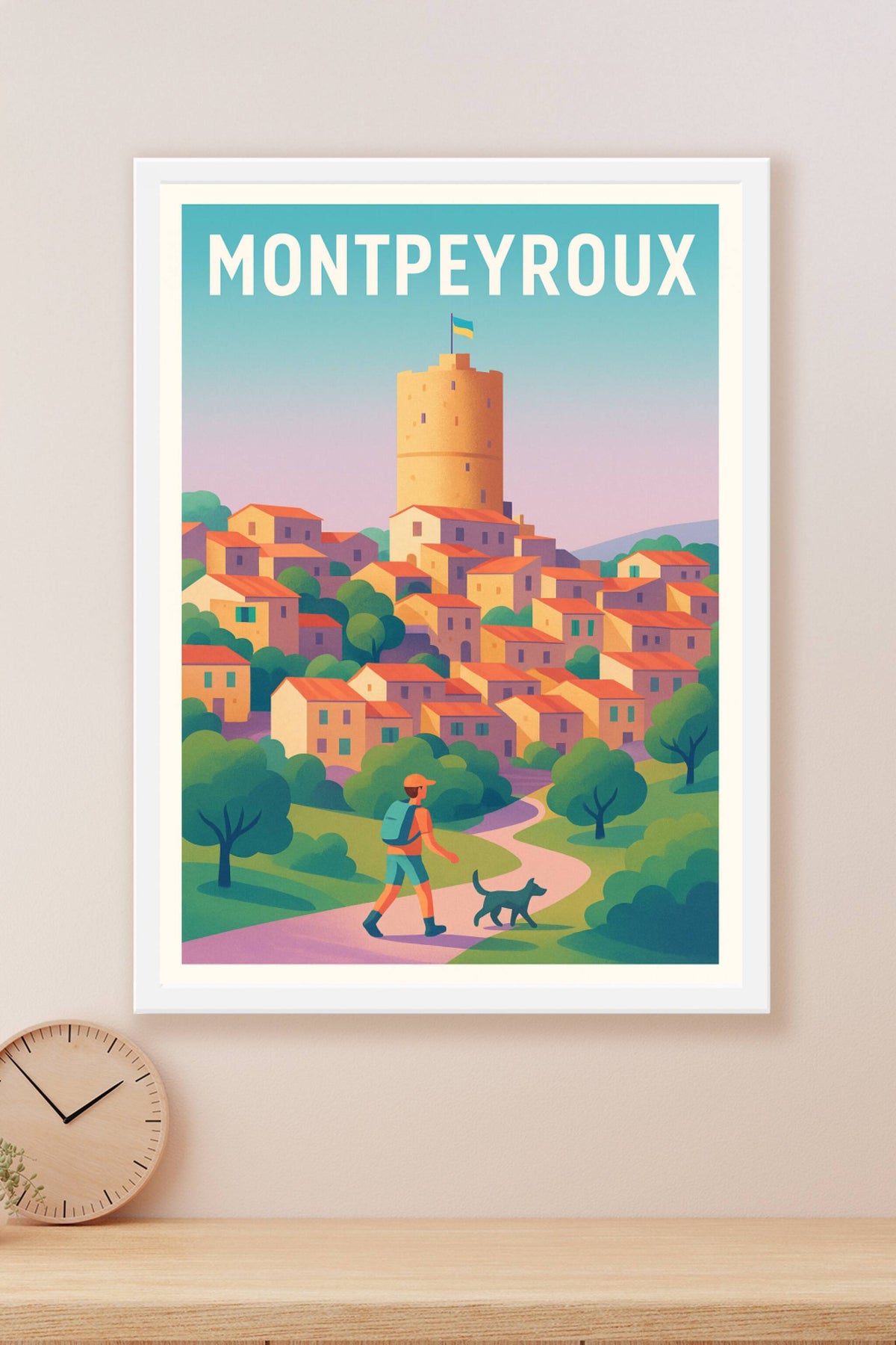 Affiche Montpeyroux — Esprit Village Méditerranéen · poster d'art de Montpeyroux