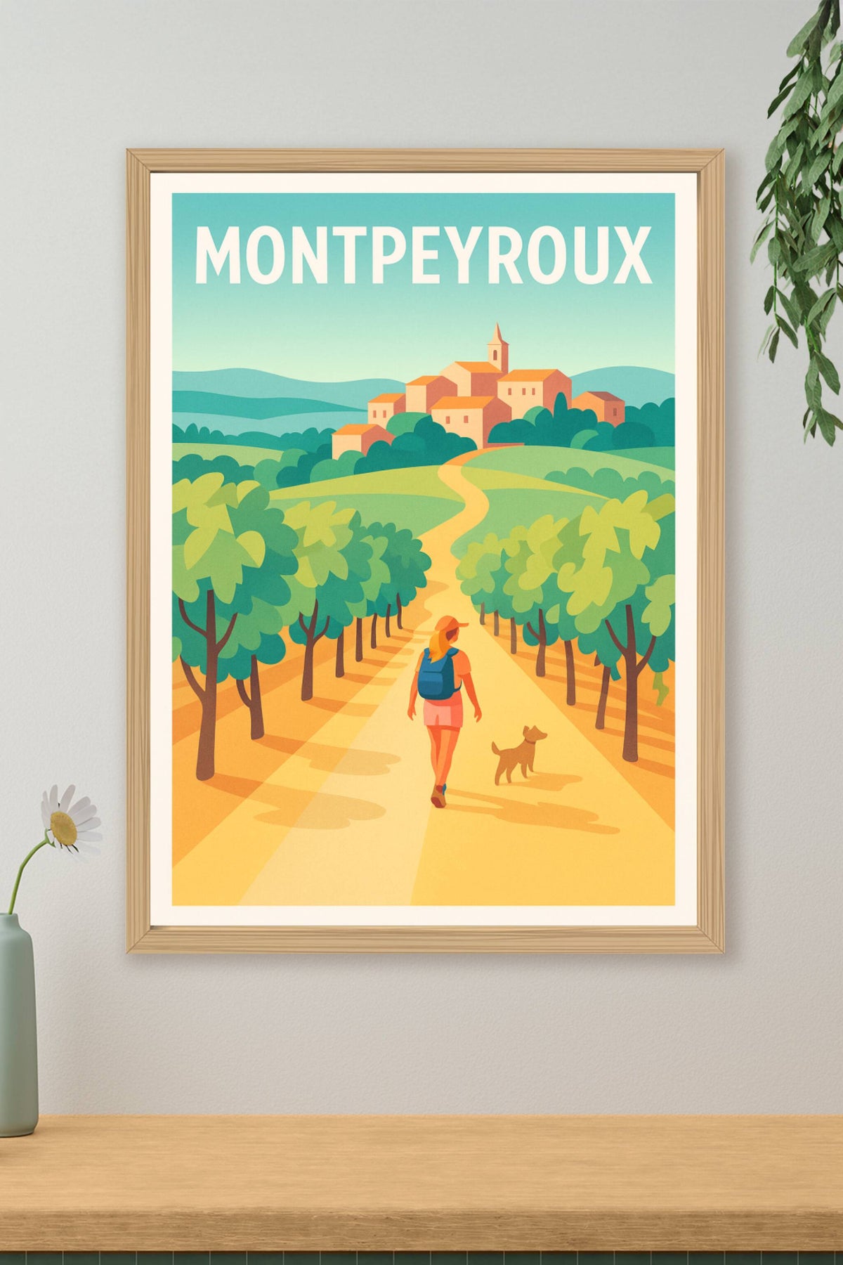 Affiche Montpeyroux — L'évasion bucolique en douceur · poster d'art de Montpeyroux