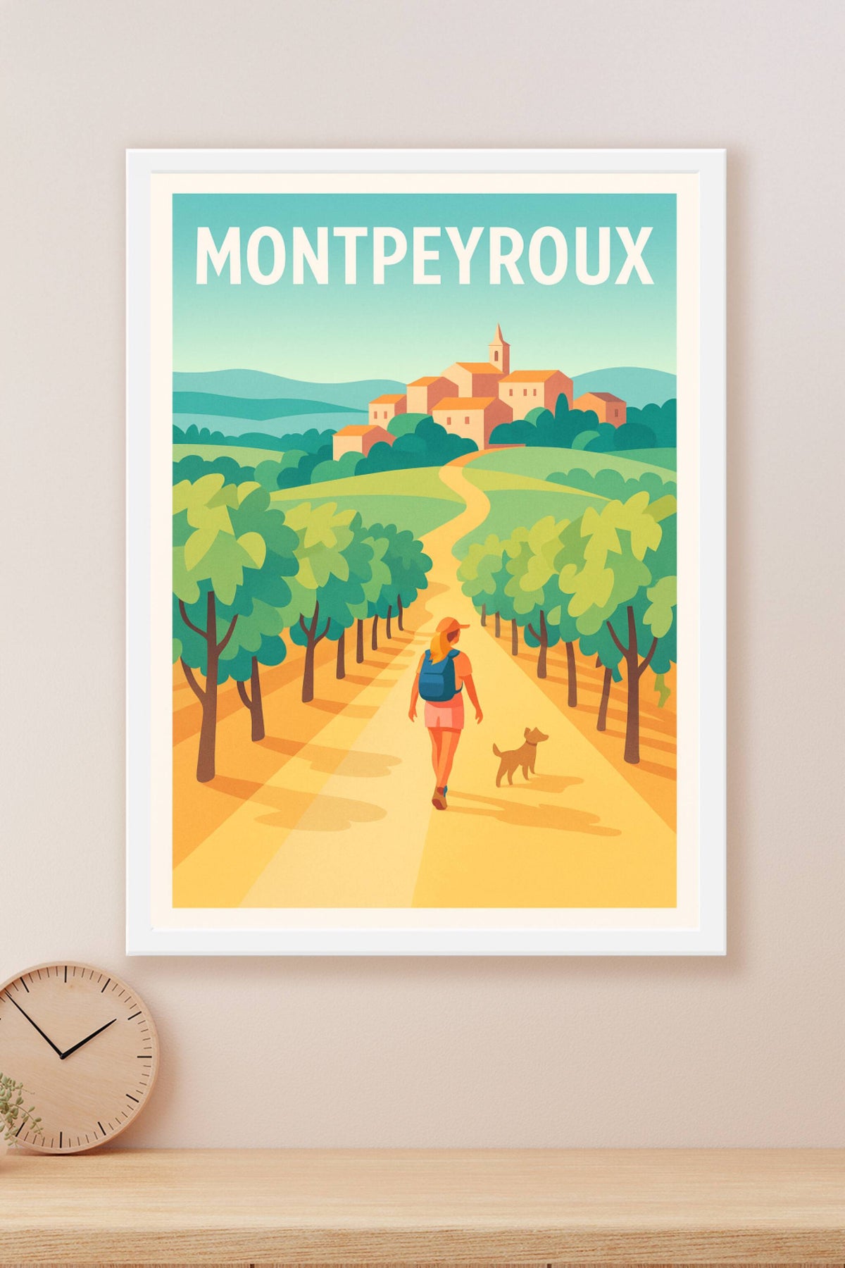 Affiche Montpeyroux — L'évasion bucolique en douceur · poster d'art de Montpeyroux