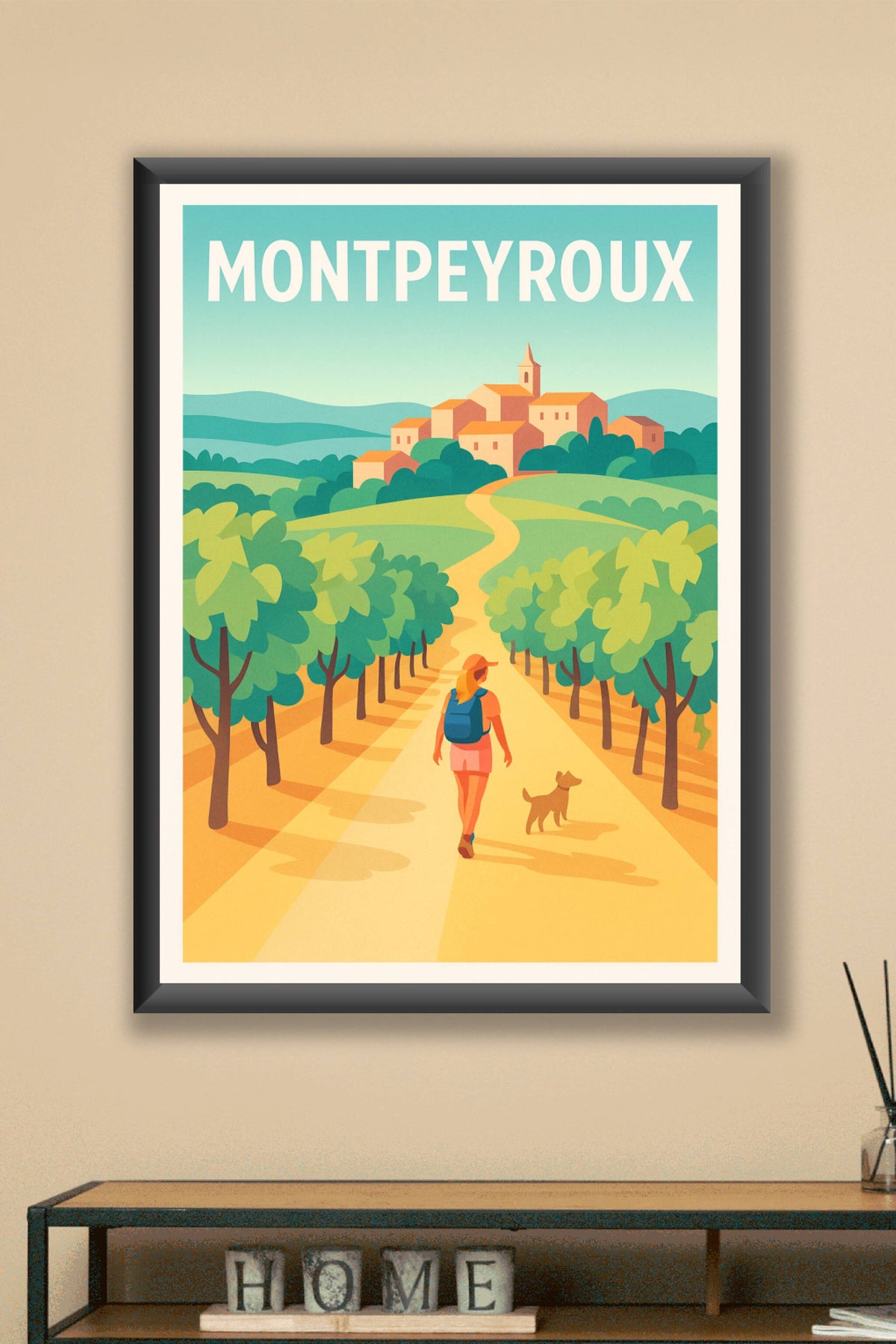 Affiche Montpeyroux — L'évasion bucolique en douceur · poster d'art de Montpeyroux