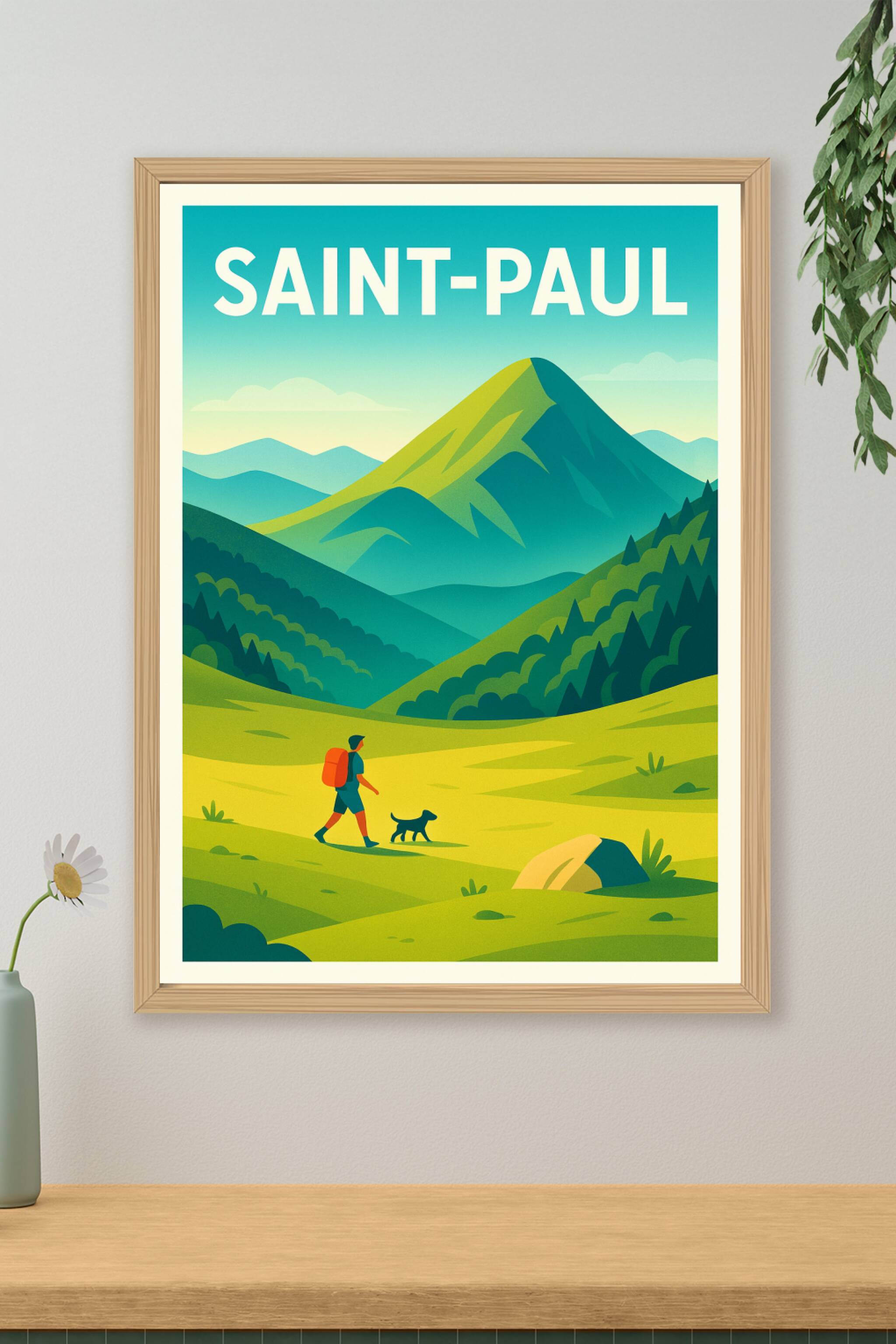 Affiche de Saint-Paul - Évasion nature et randonnée