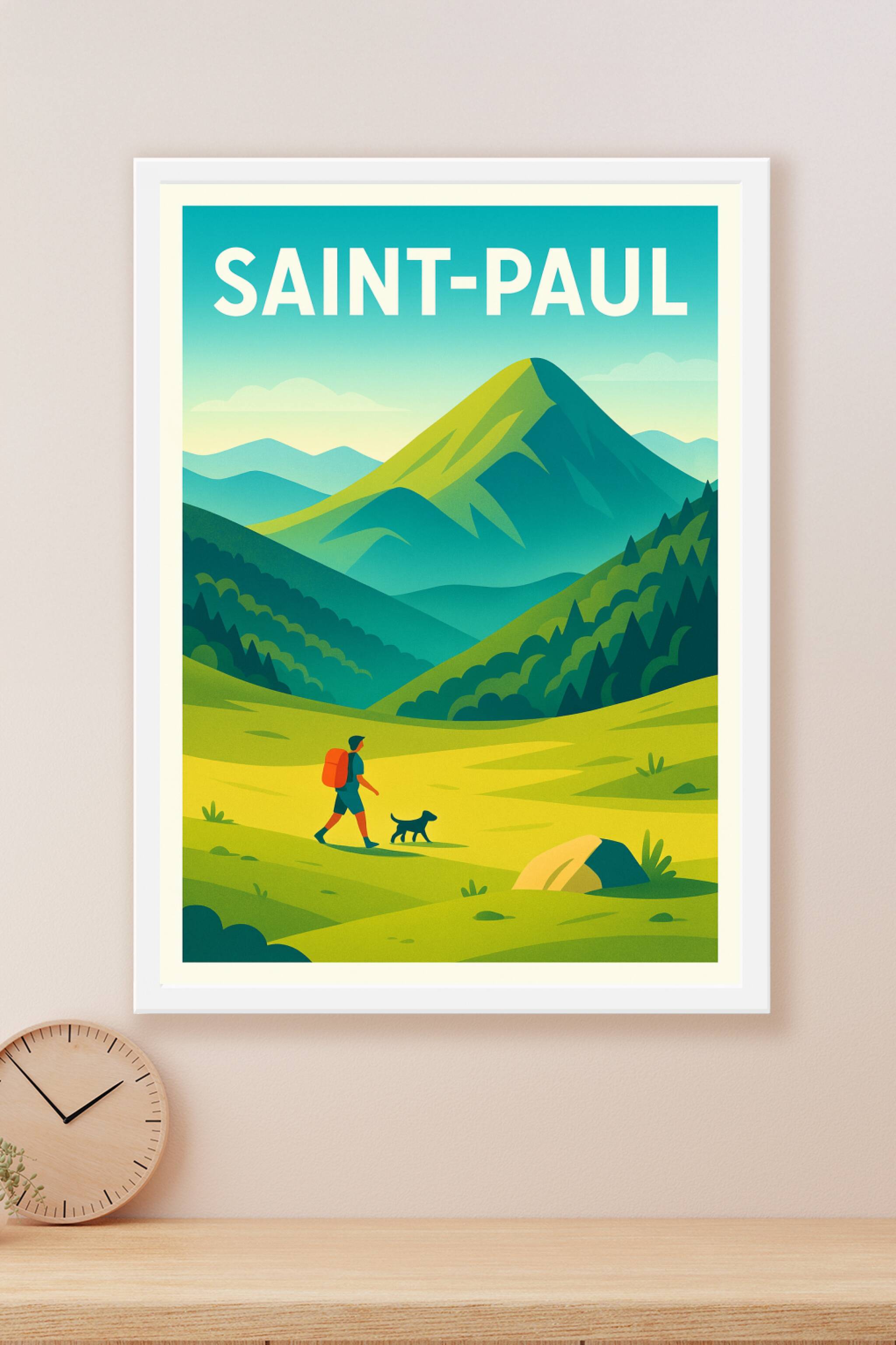 Affiche Saint-Paul — Évasion nature et randonnée · poster d'art de Saint-Paul