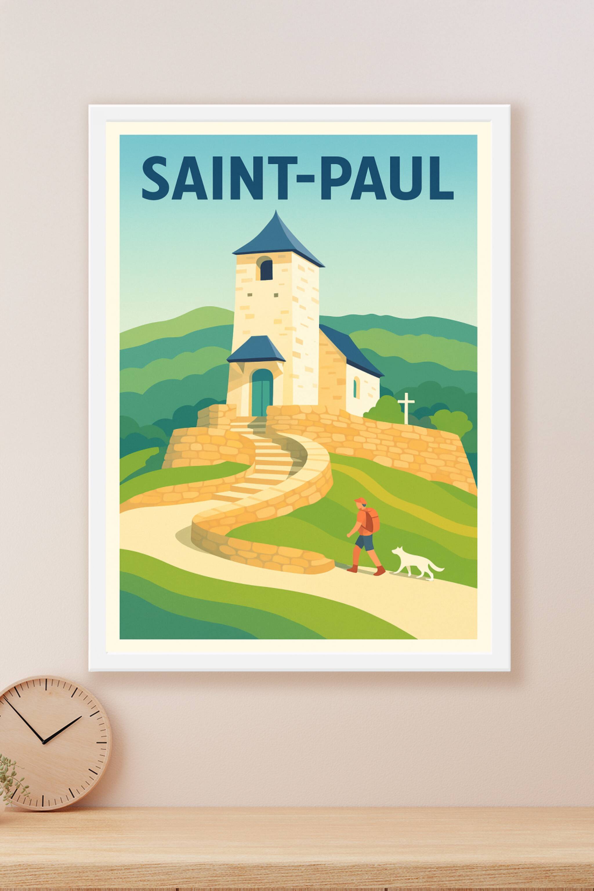 Affiche Saint-Paul — Balade champêtre au cœur de la nature · poster d'art de Saint-Paul