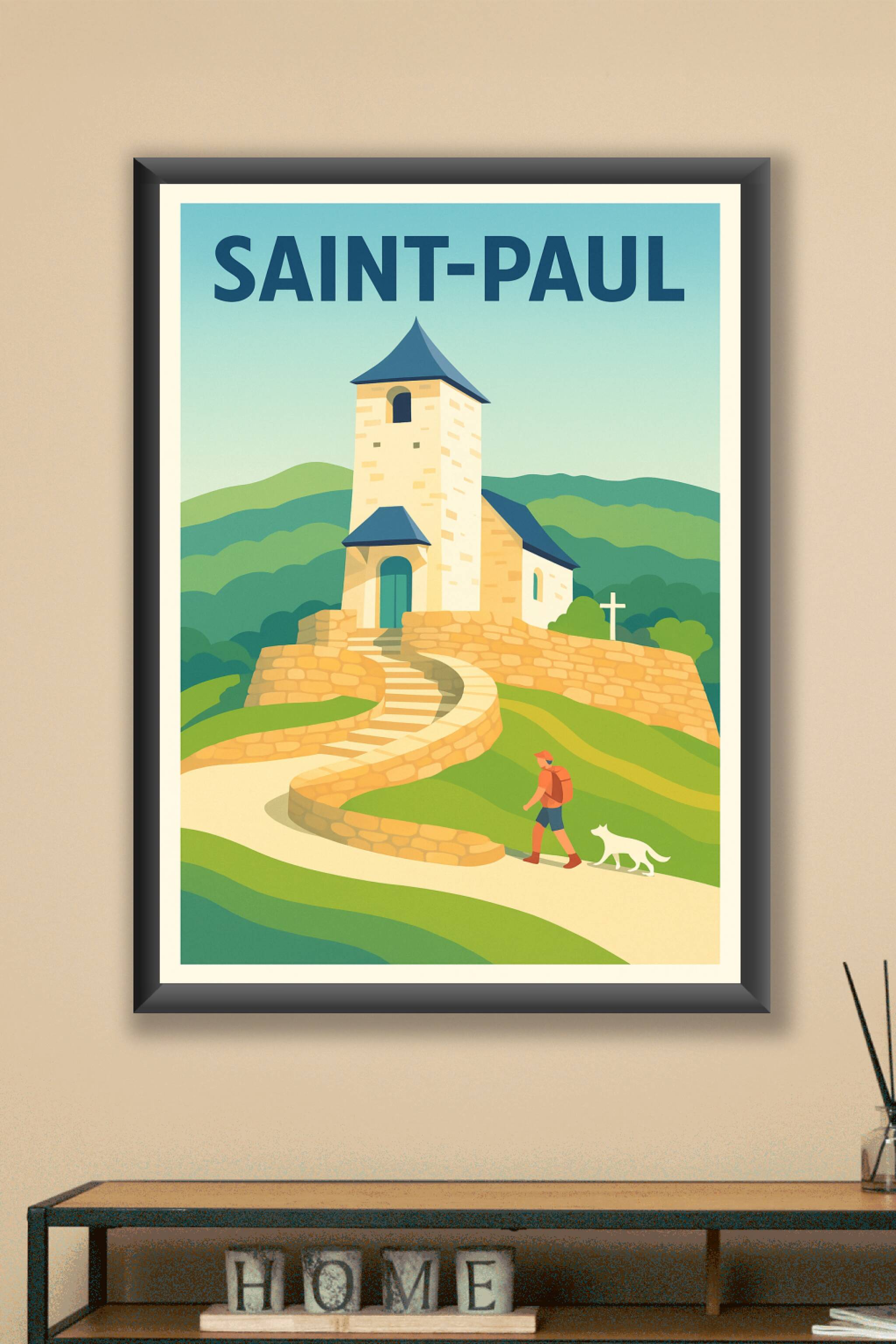 Affiche Saint-Paul — Balade champêtre au cœur de la nature · poster d'art de Saint-Paul
