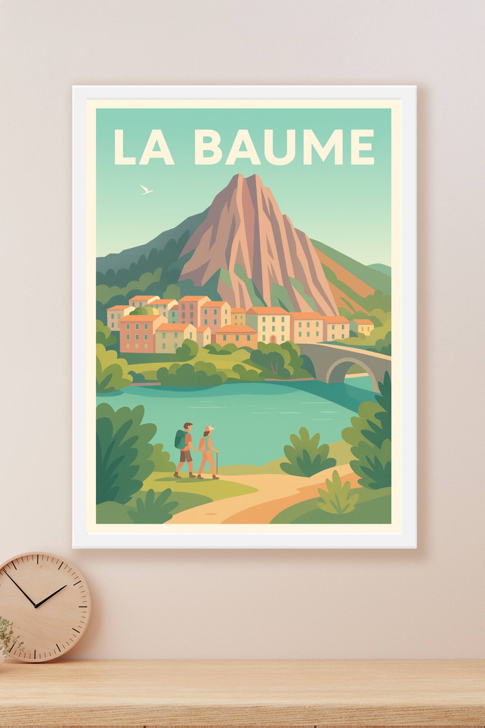 Affiche La Baume — Évasion naturelle au pied de la montagne · poster d'art de La Baume