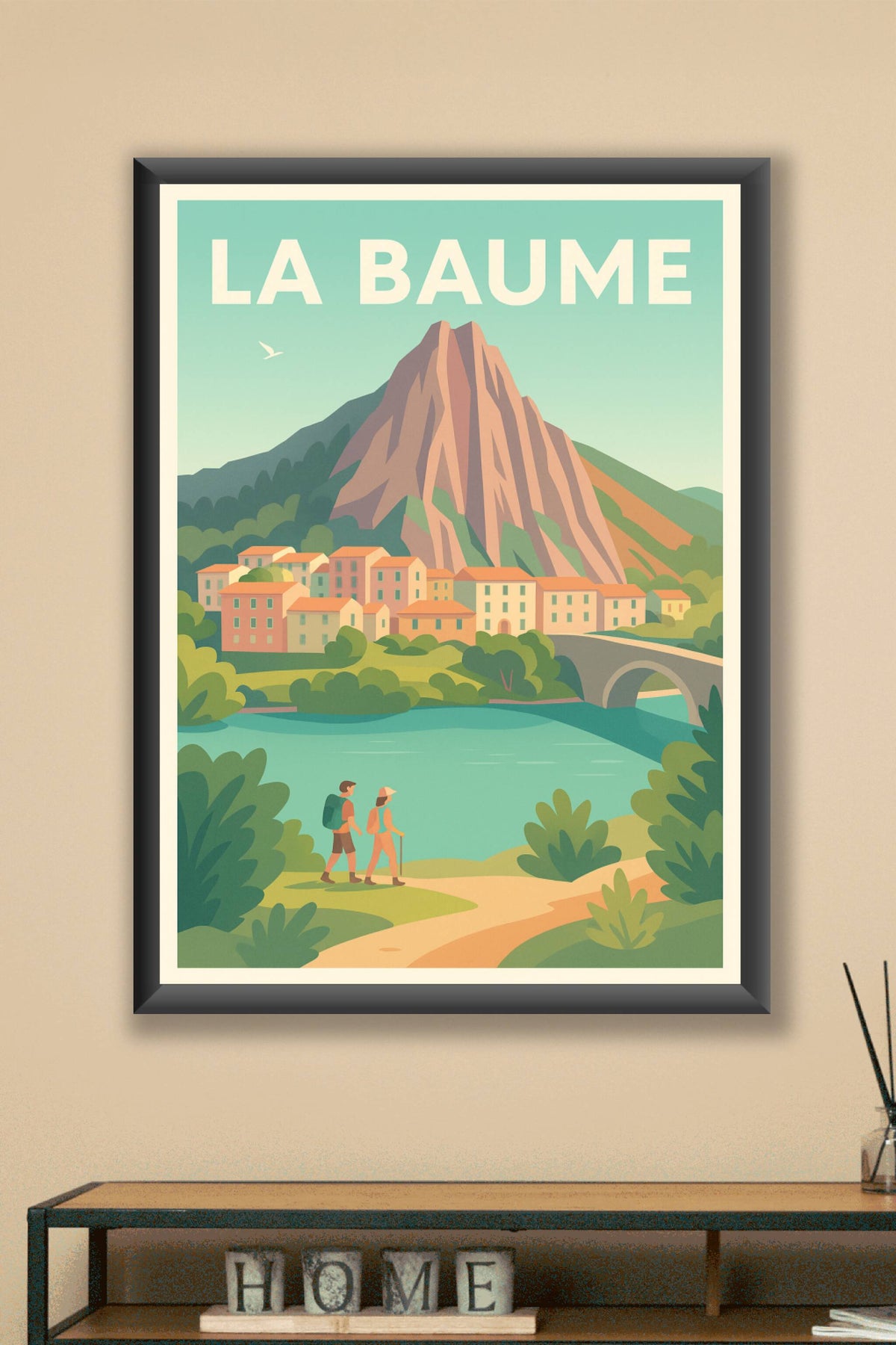 Affiche La Baume — Évasion naturelle au pied de la montagne · poster d'art de La Baume