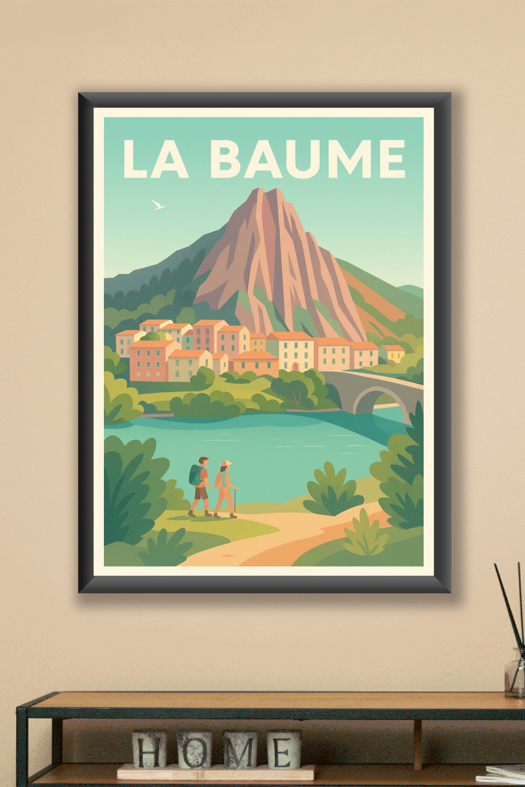 Affiche La Baume — Évasion naturelle au pied de la montagne · poster d'art de La Baume
