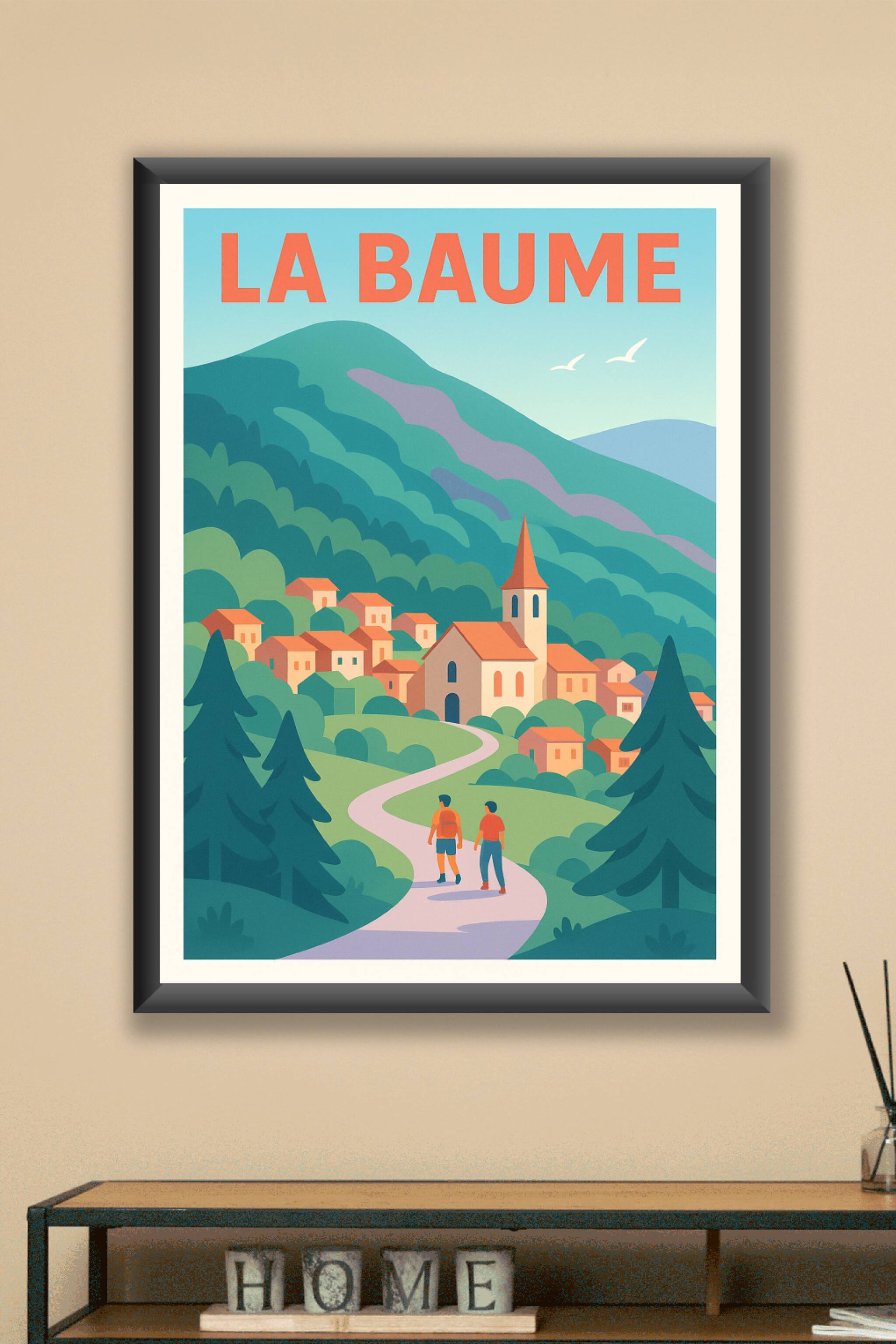 Affiche La Baume — Escapade paisible au cœur de la nature · poster d'art de La Baume
