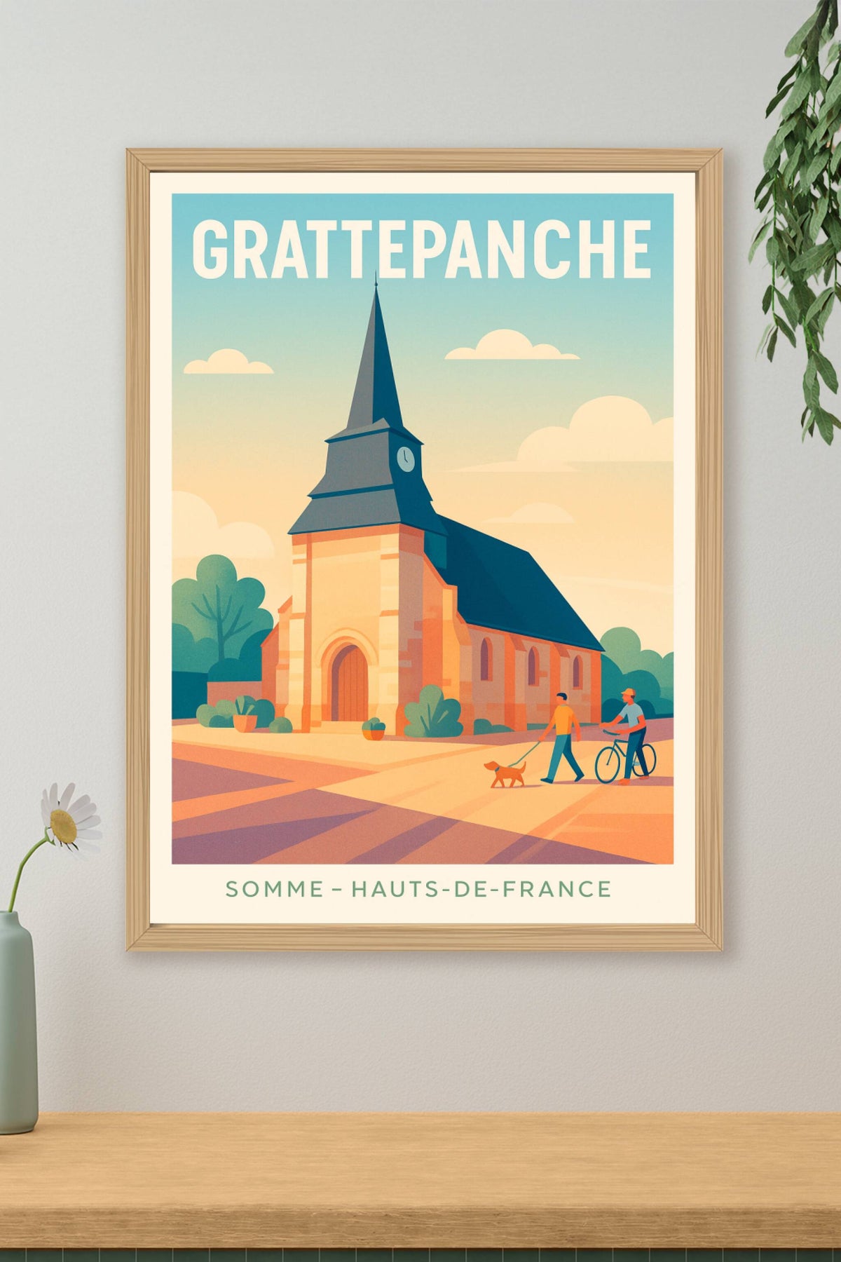 Affiche Grattepanche — Douceur de vie en Somme · poster d'art de Grattepanche