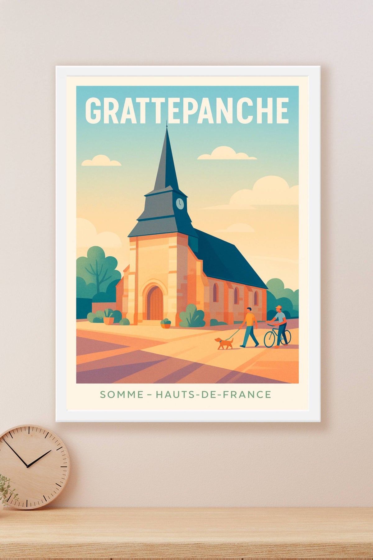 Affiche Grattepanche — Douceur de vie en Somme · poster d'art de Grattepanche