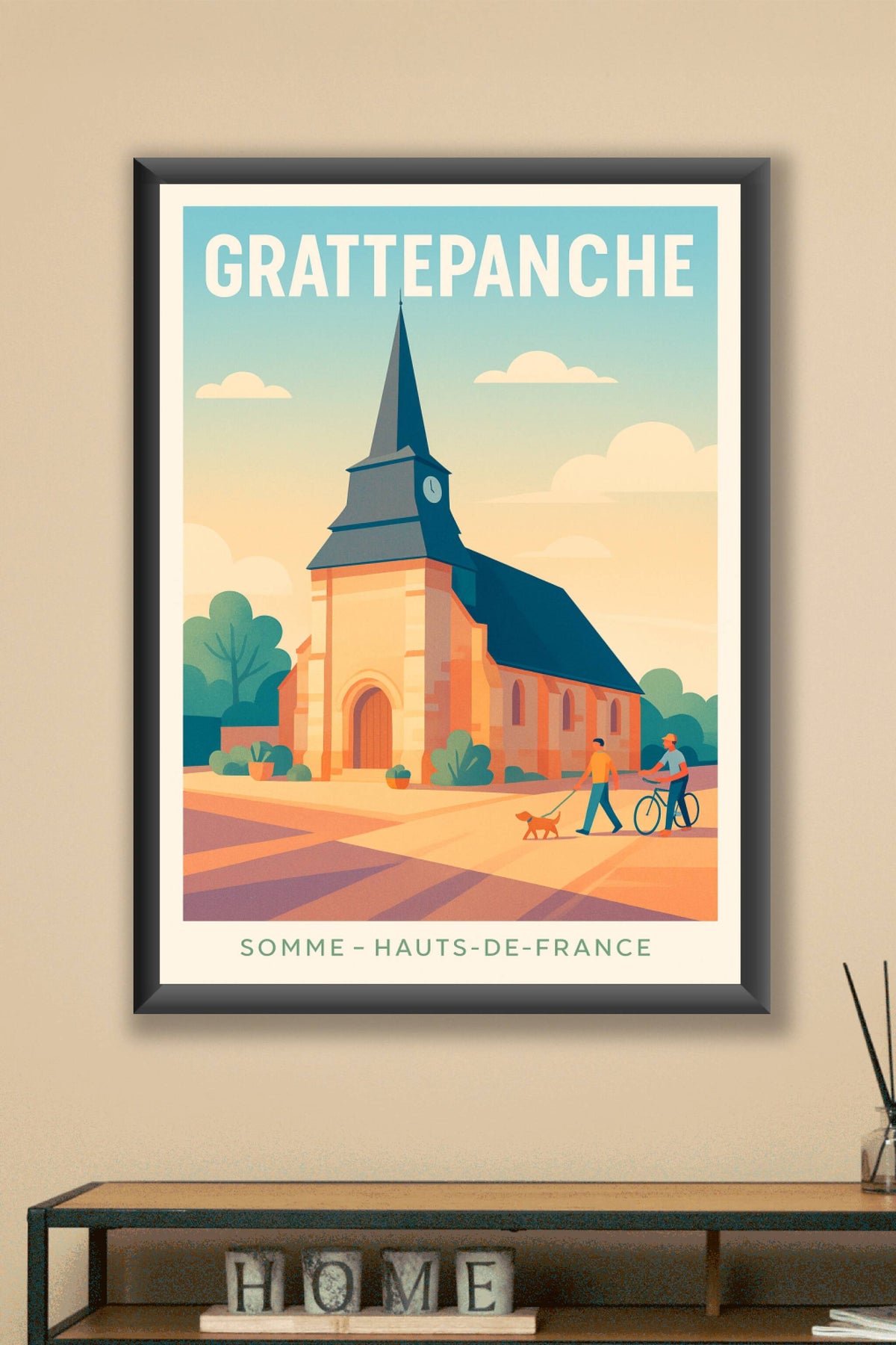 Affiche Grattepanche — Douceur de vie en Somme · poster d'art de Grattepanche