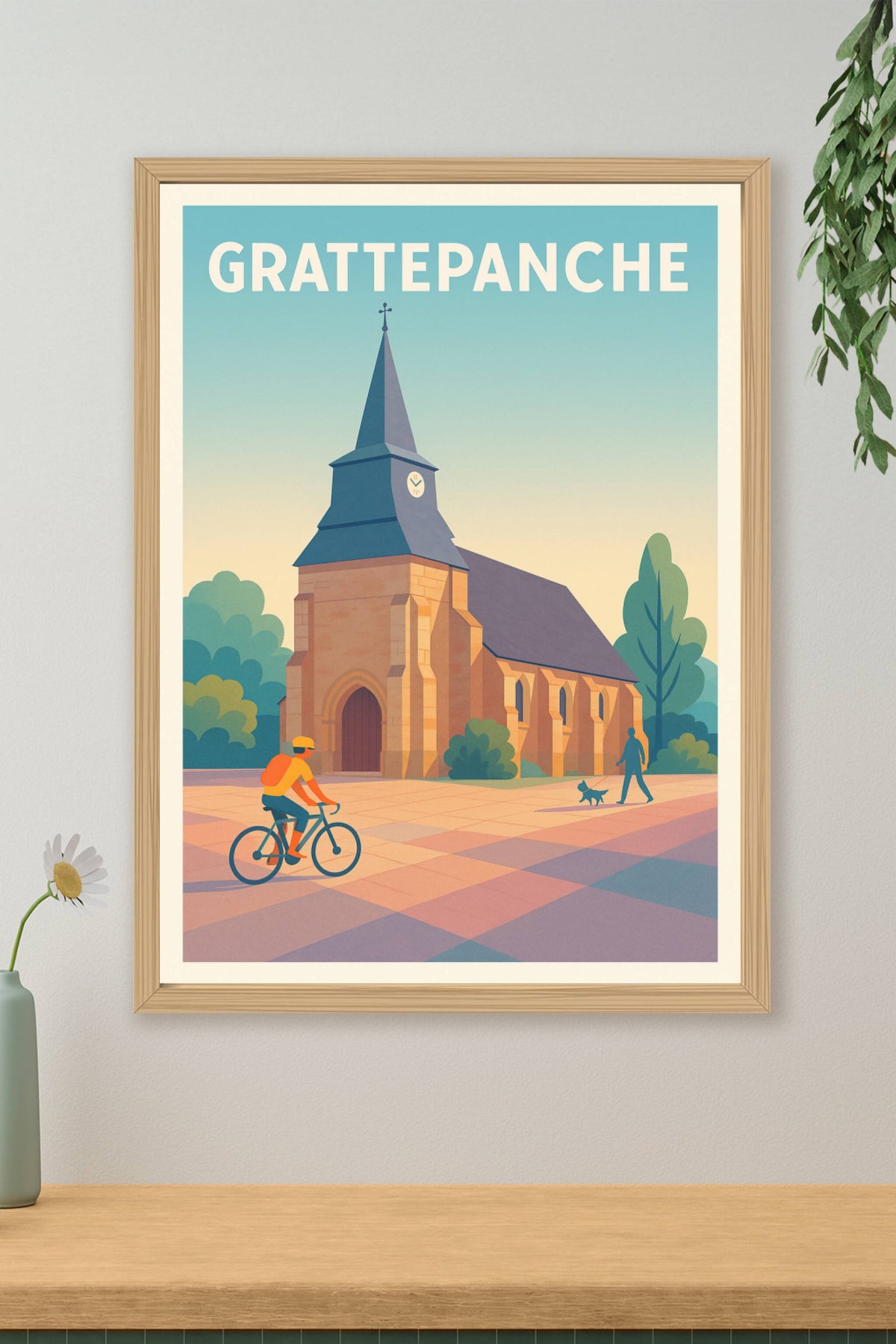 Affiche Grattepanche — Charme et sérénité au coeur du village · poster d'art de Grattepanche