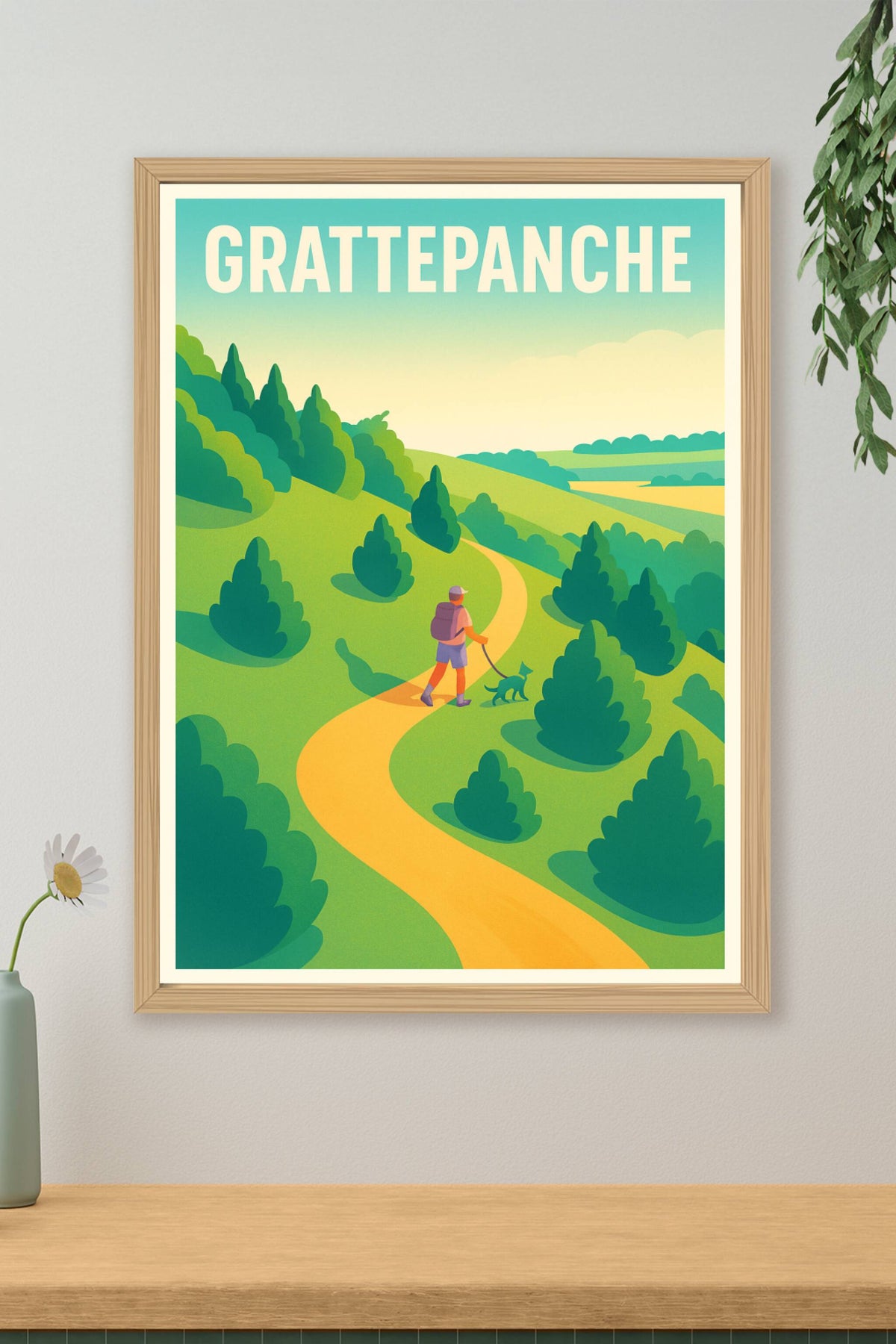 Affiche Grattepanche — Échappée nature en toute quiétude · poster d'art de Grattepanche