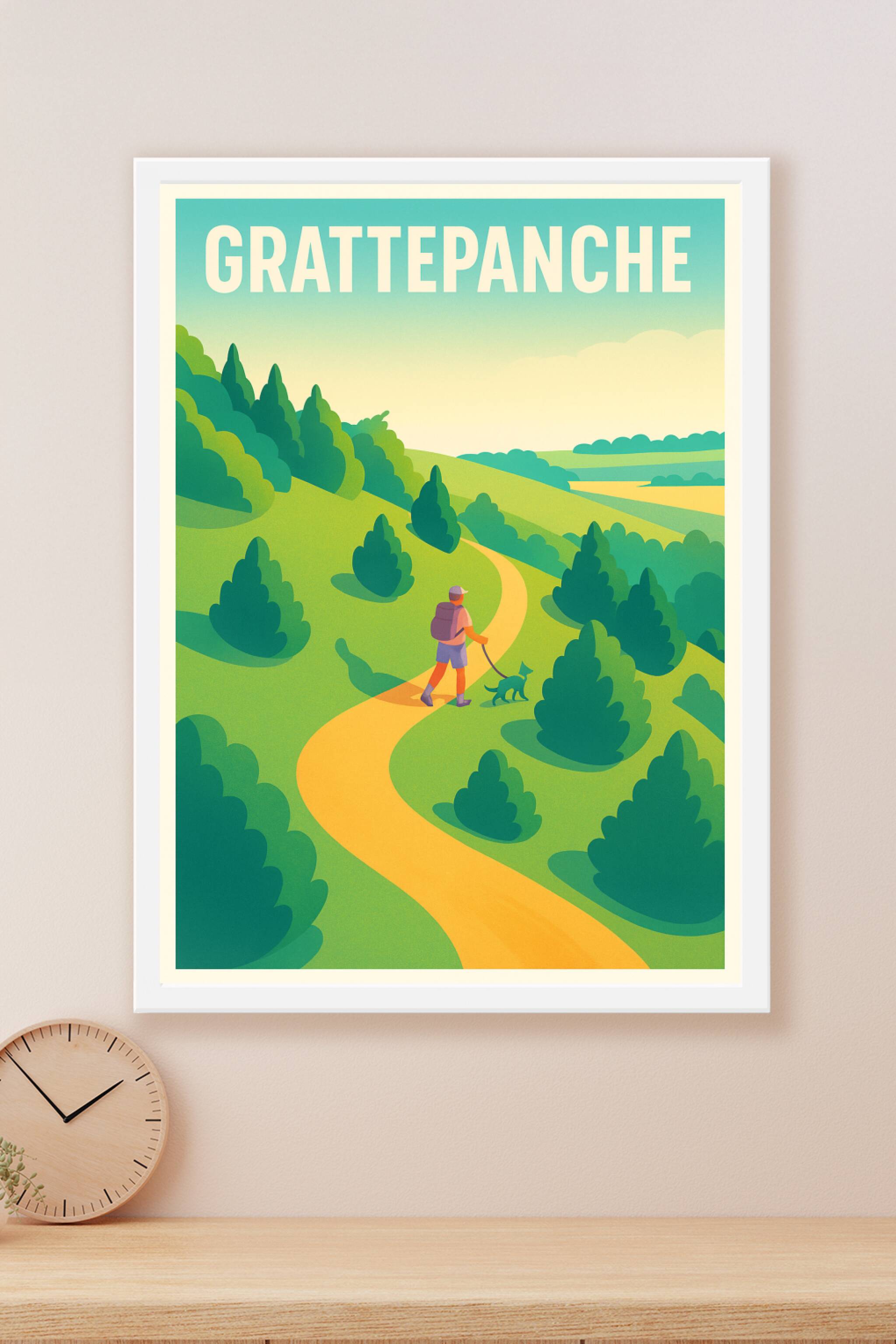 Affiche Grattepanche — Échappée nature en toute quiétude · poster d'art de Grattepanche