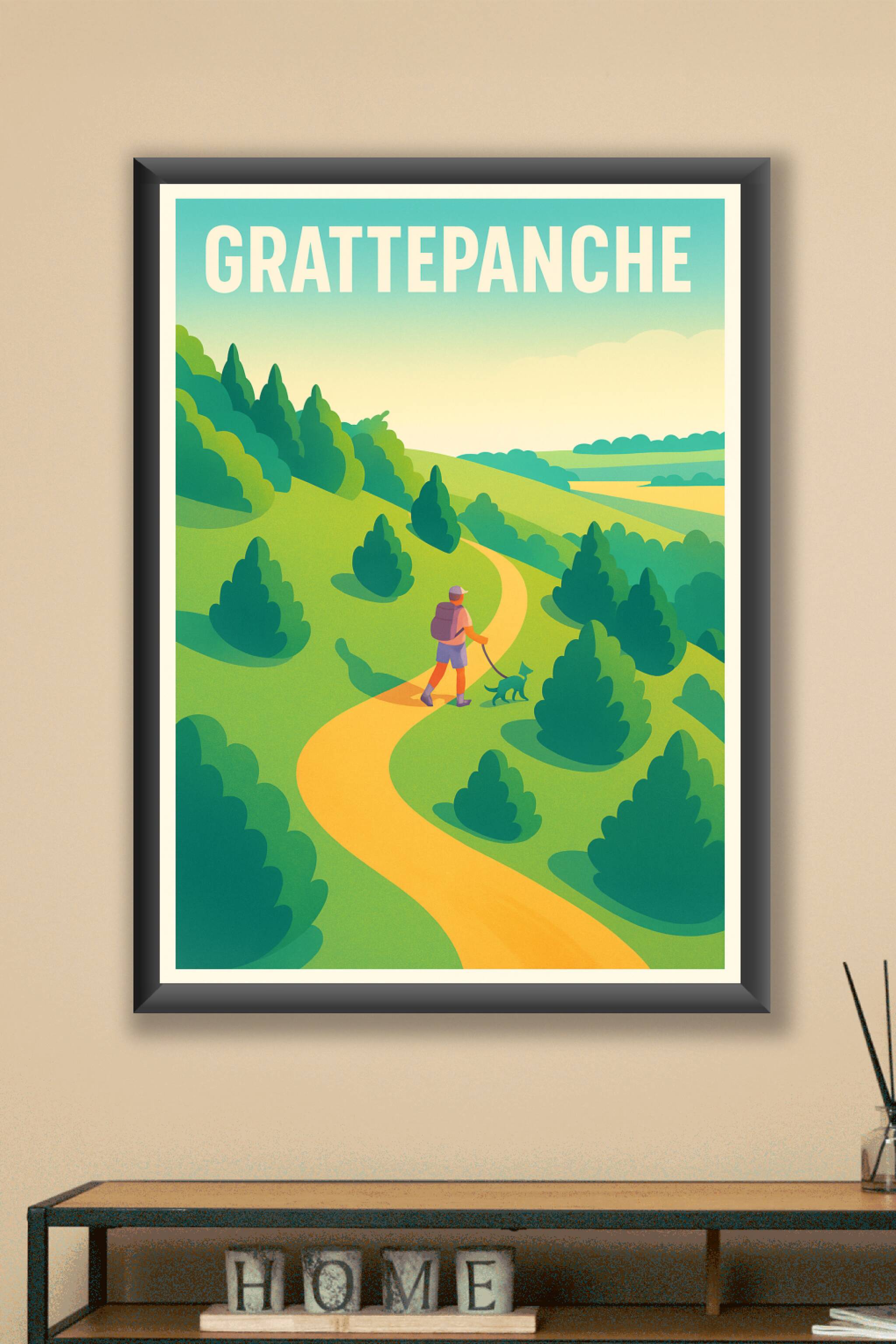 Affiche Grattepanche — Échappée nature en toute quiétude · poster d'art de Grattepanche
