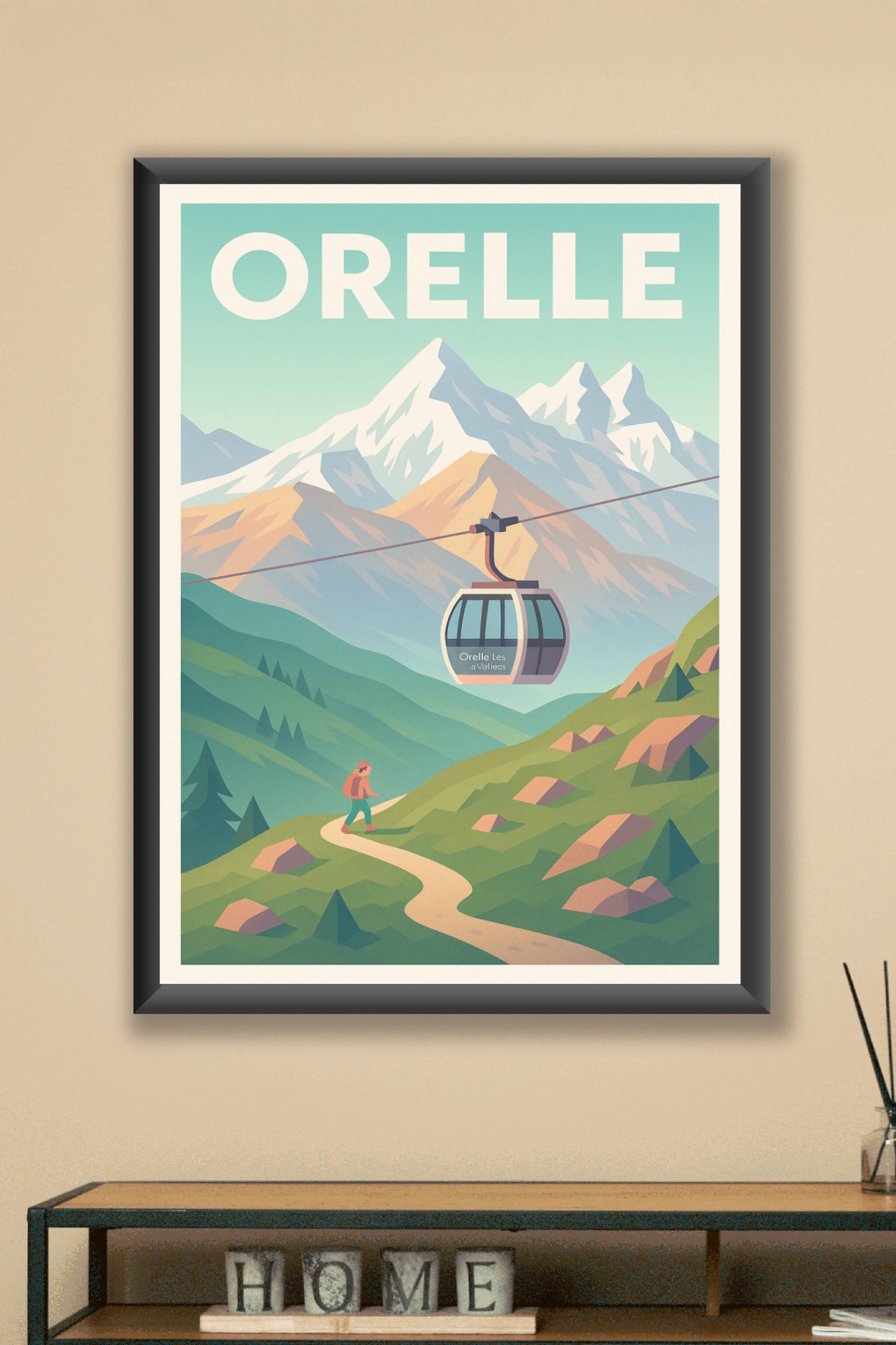 Affiche Orelle — Escapade Montagnarde Authentique · poster d'art de Orelle