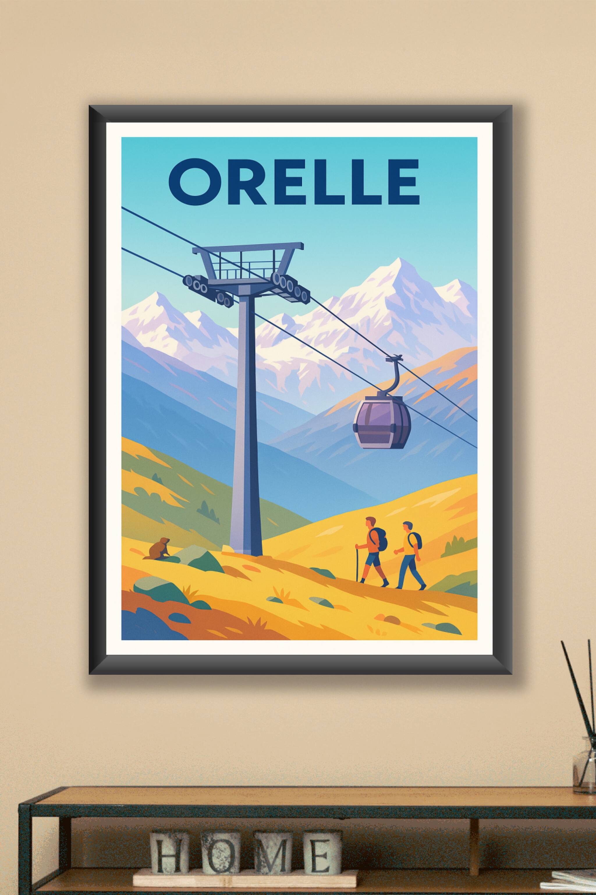 Affiche Orelle — L'évasion alpine grandeur nature · poster d'art de Orelle
