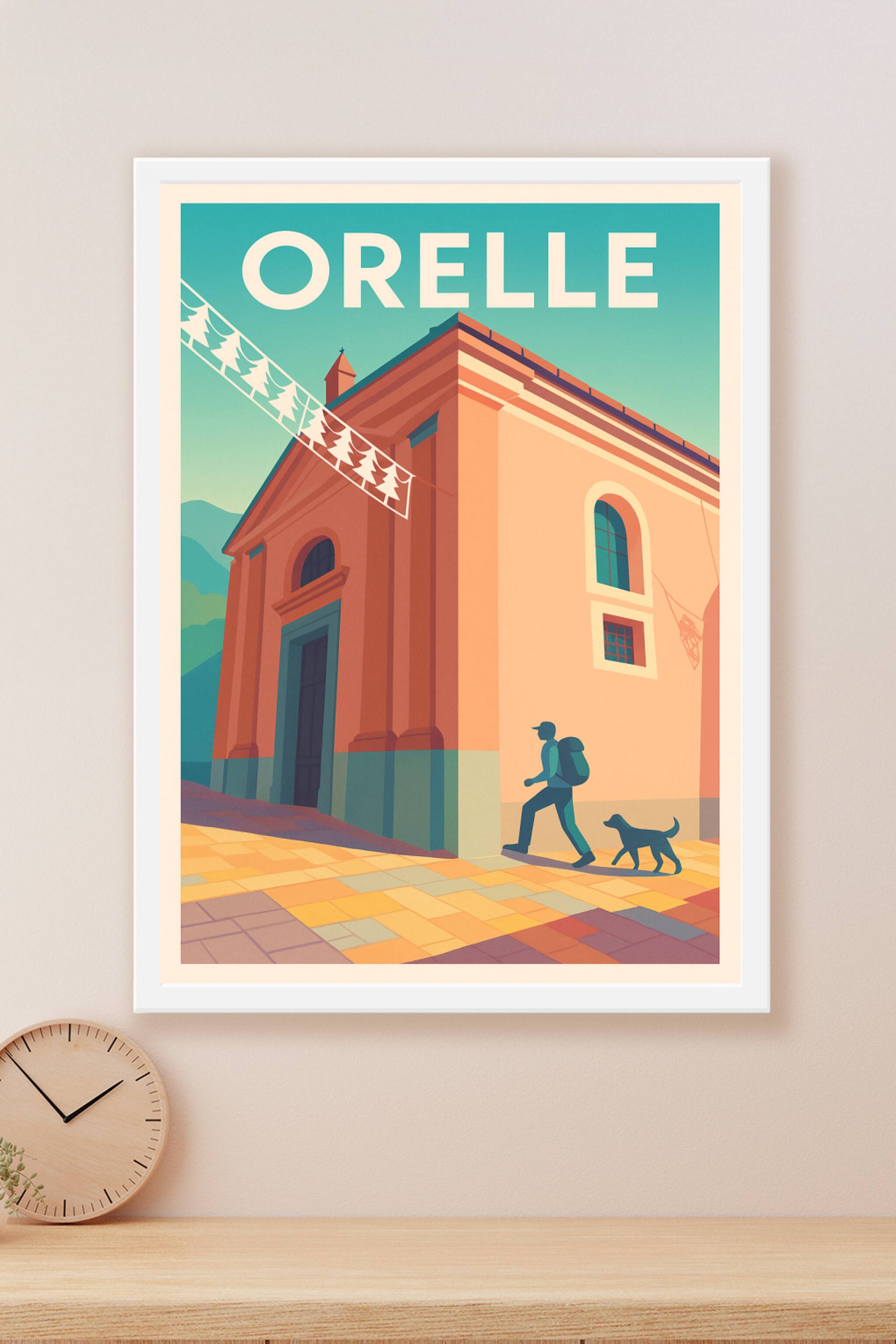 Affiche Orelle — L'escapade montagnarde pleine de charme · poster d'art de Orelle