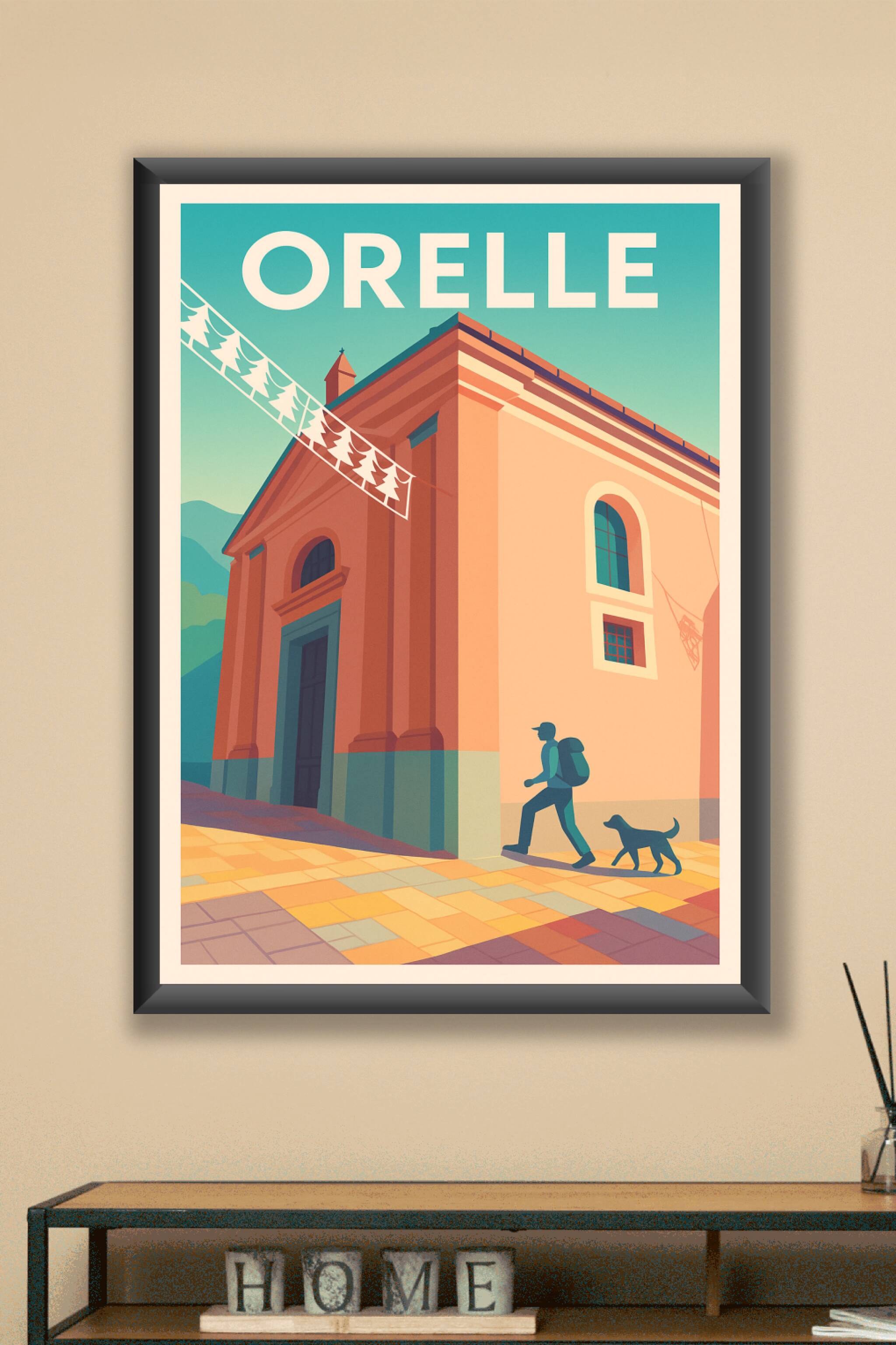 Affiche Orelle — L'escapade montagnarde pleine de charme · poster d'art de Orelle