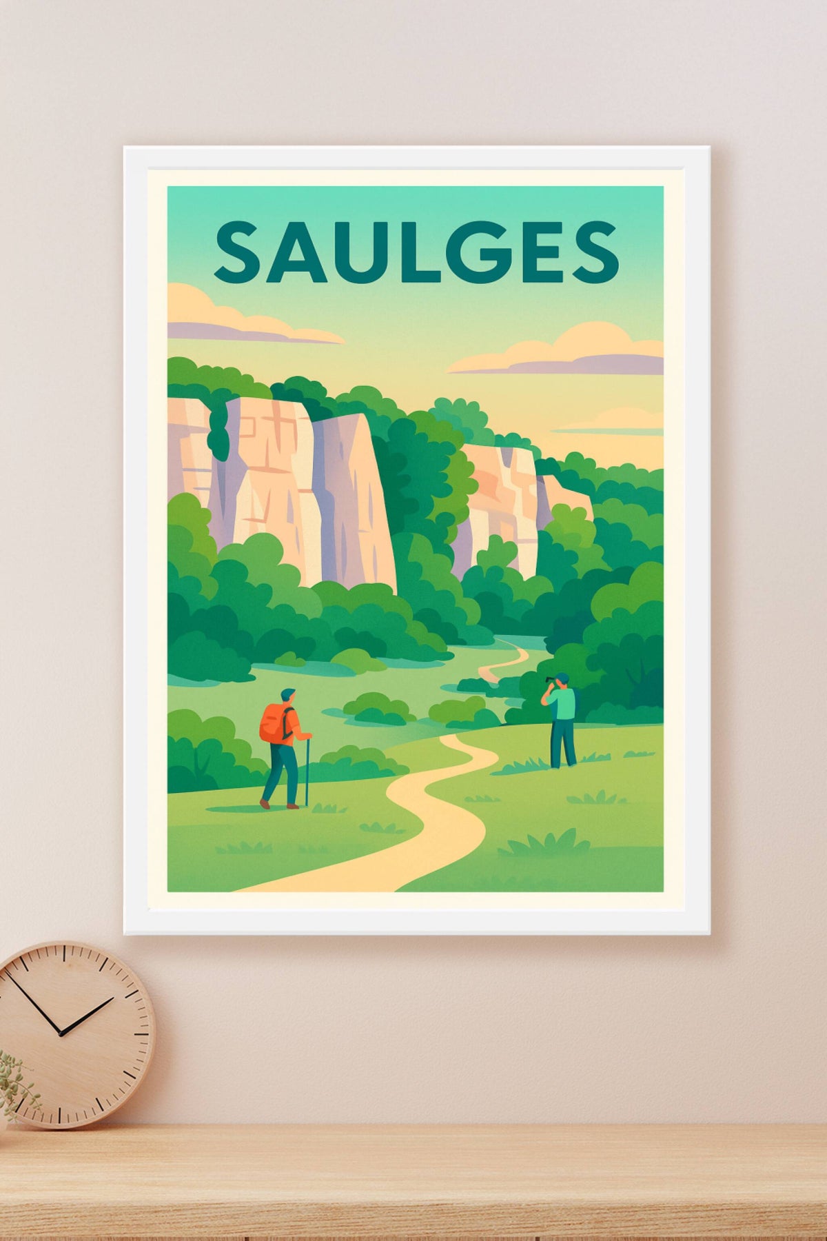Affiche Saugues — Aventures et nature préservée · poster d'art de Saugues