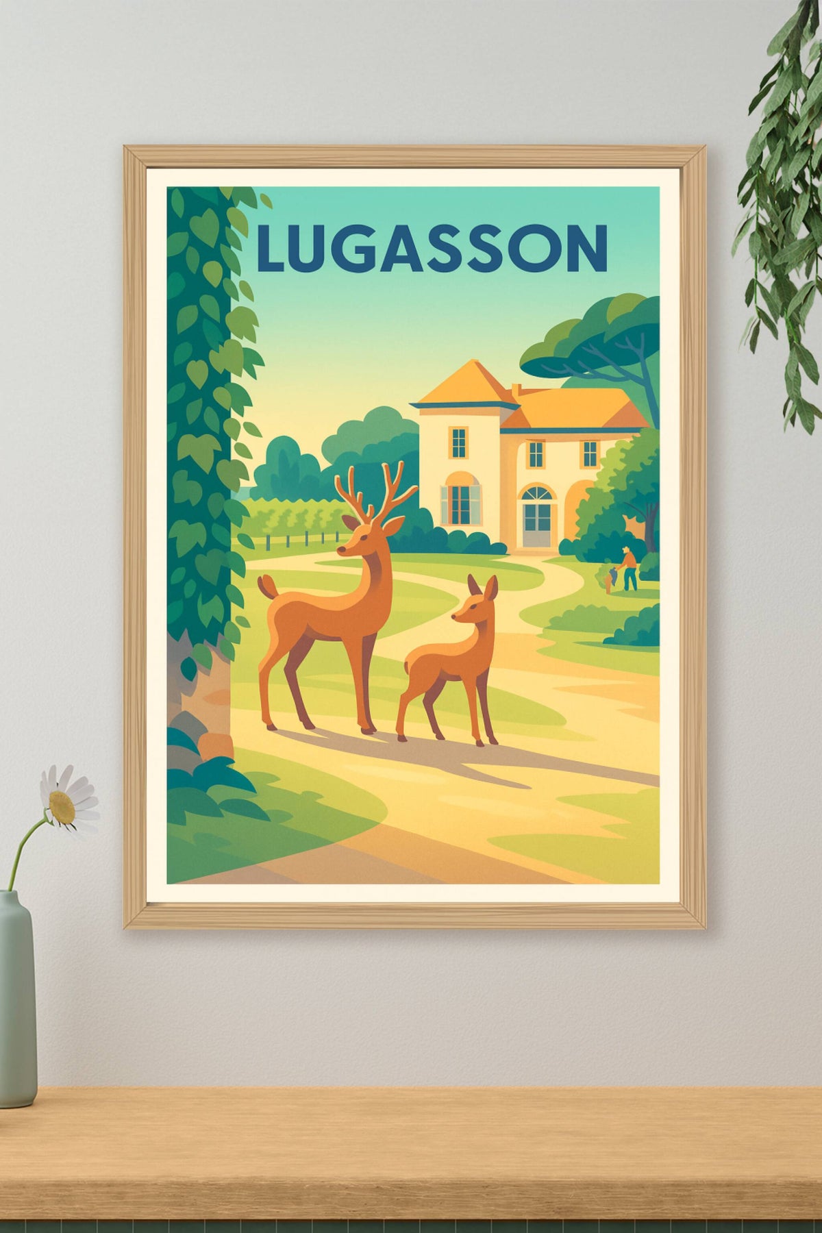 Affiche Lugasson — Sérénité champêtre et élégance naturelle · poster d'art de Lugasson