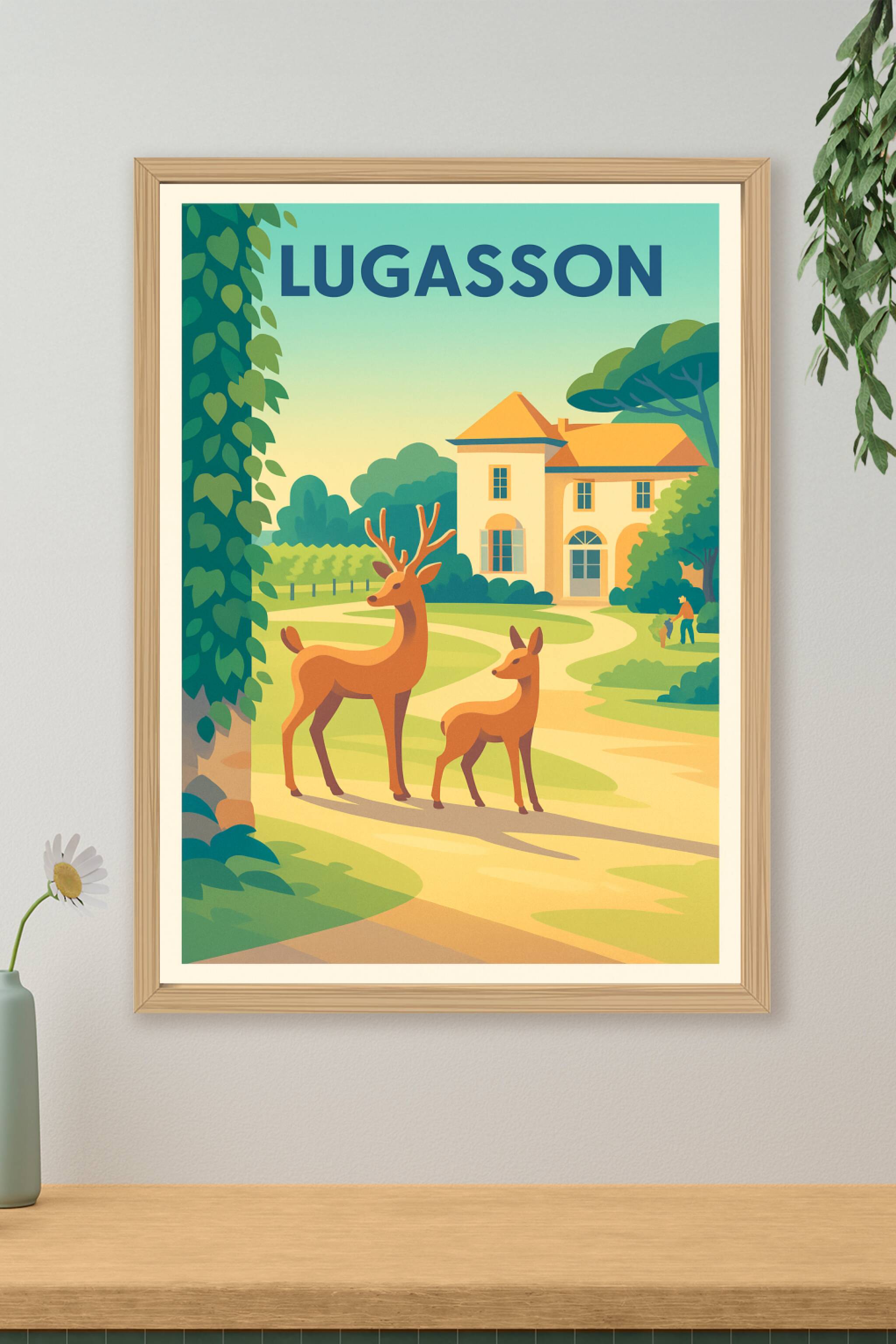 Affiche Lugasson — Sérénité champêtre et élégance naturelle · poster d'art de Lugasson