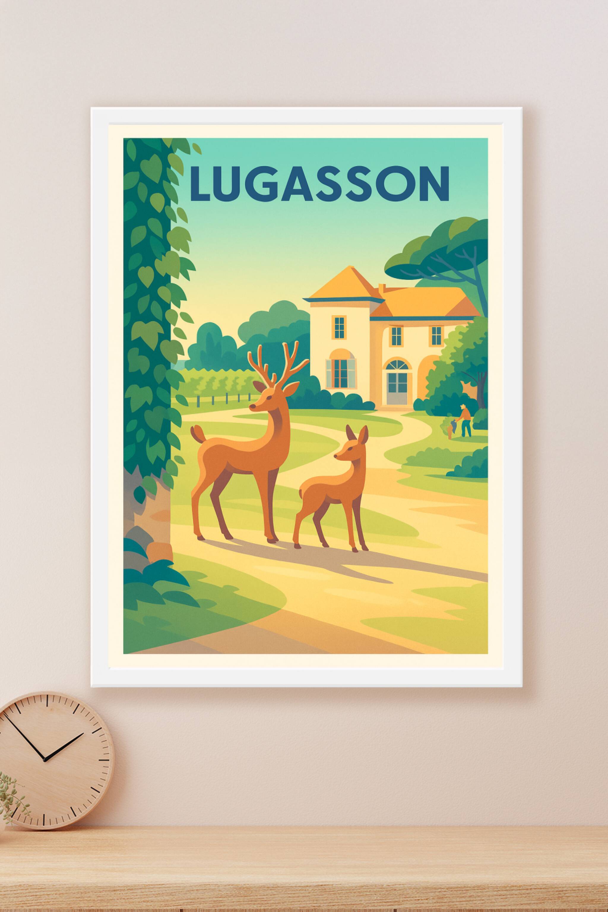 Affiche Lugasson — Sérénité champêtre et élégance naturelle · poster d'art de Lugasson