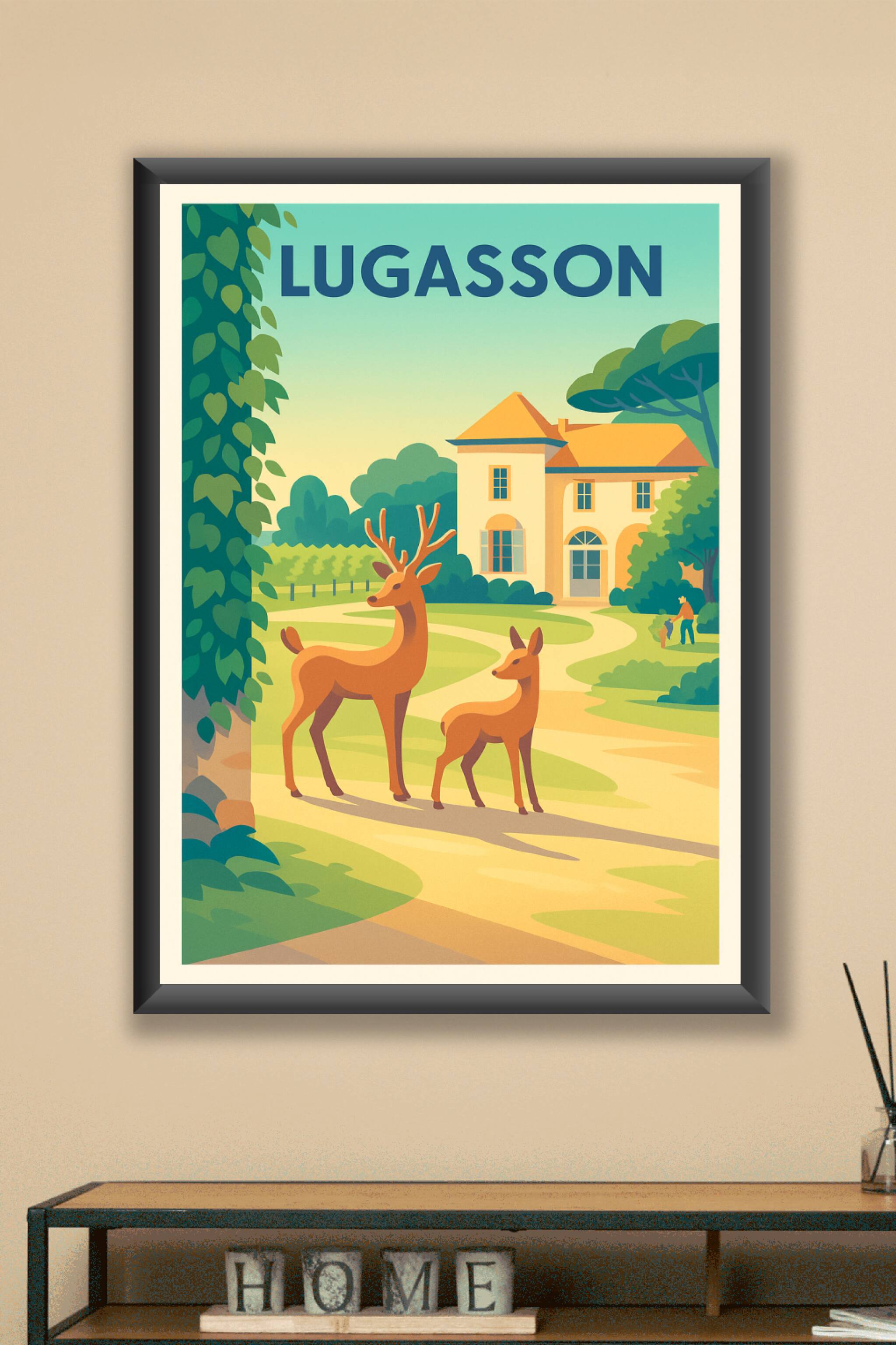 Affiche Lugasson — Sérénité champêtre et élégance naturelle · poster d'art de Lugasson