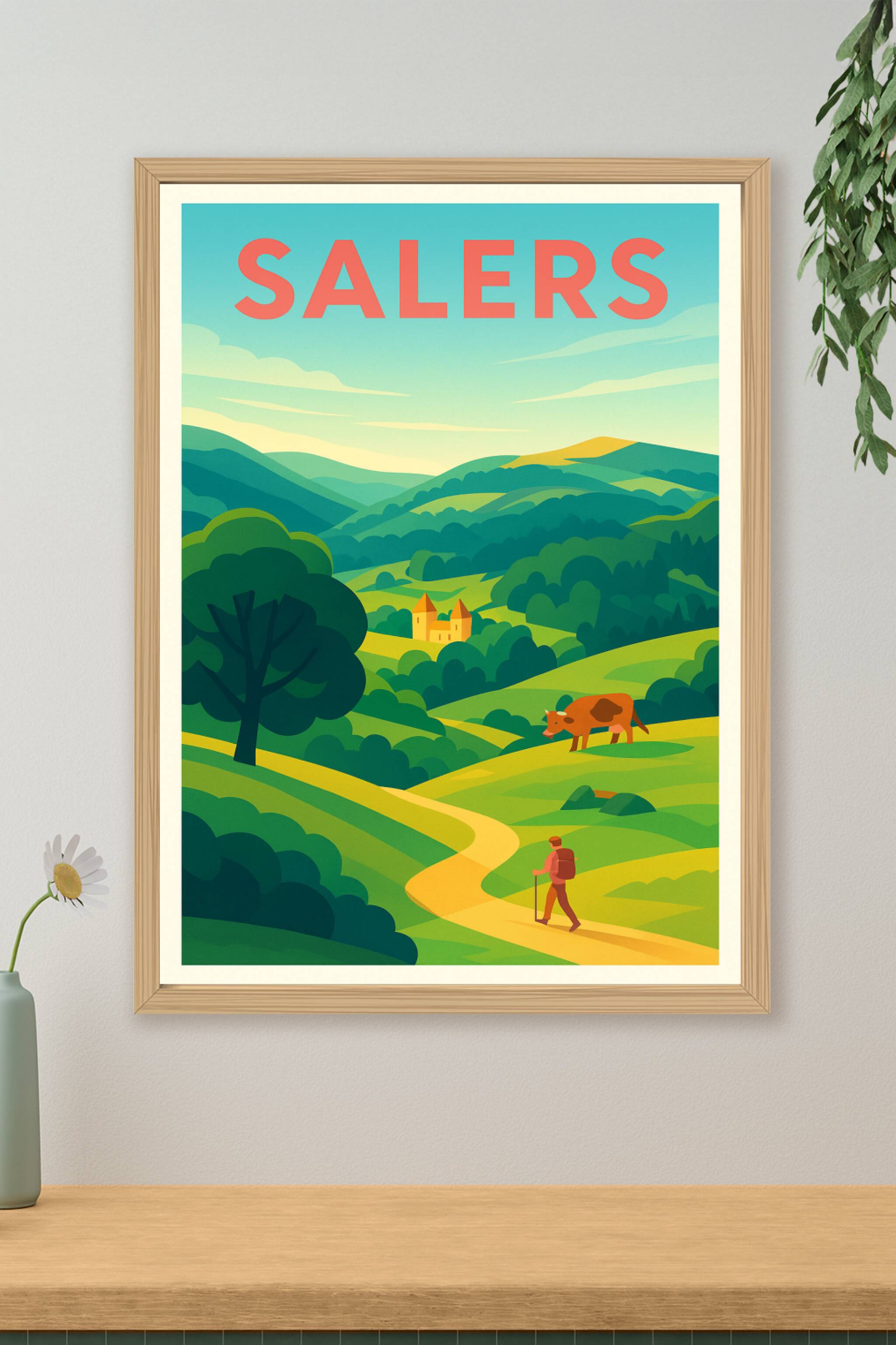 Affiche de Salers - Évasion bucolique au cœur de l'Auvergne