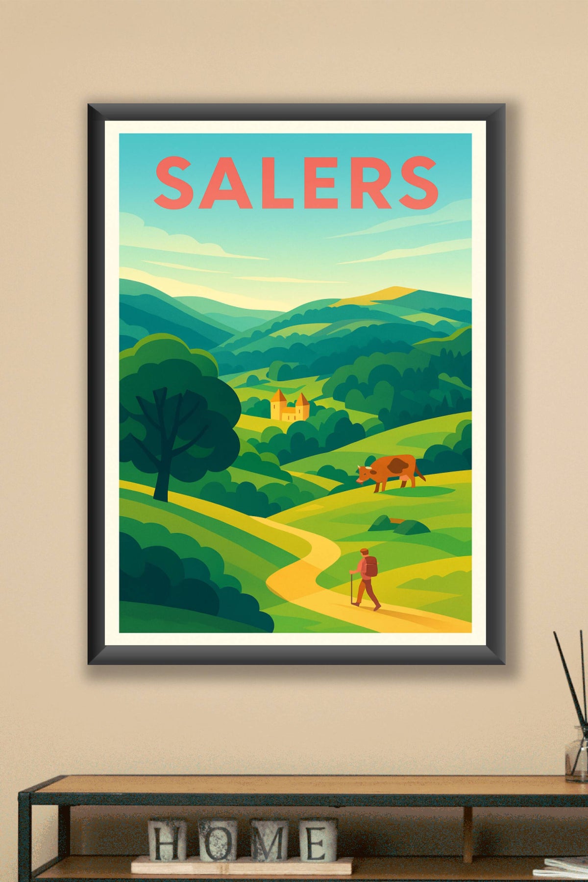 Affiche Salers — Évasion bucolique au cœur de l'Auvergne · poster d'art de Salers