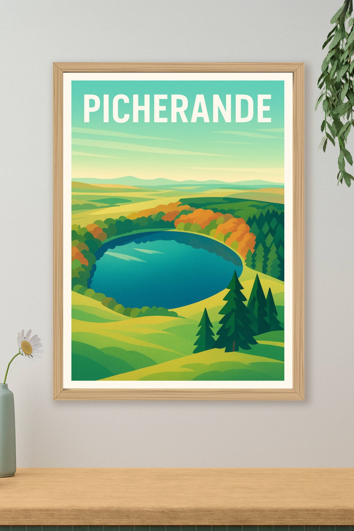 Affiche Picherande — Nature et Sérénité au Cœur des Volcans · poster d'art de Picherande