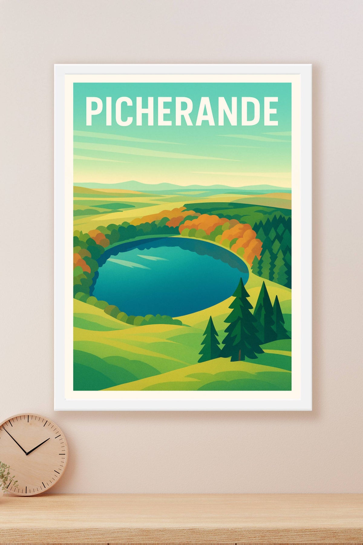 Affiche Picherande — Nature et Sérénité au Cœur des Volcans · poster d'art de Picherande