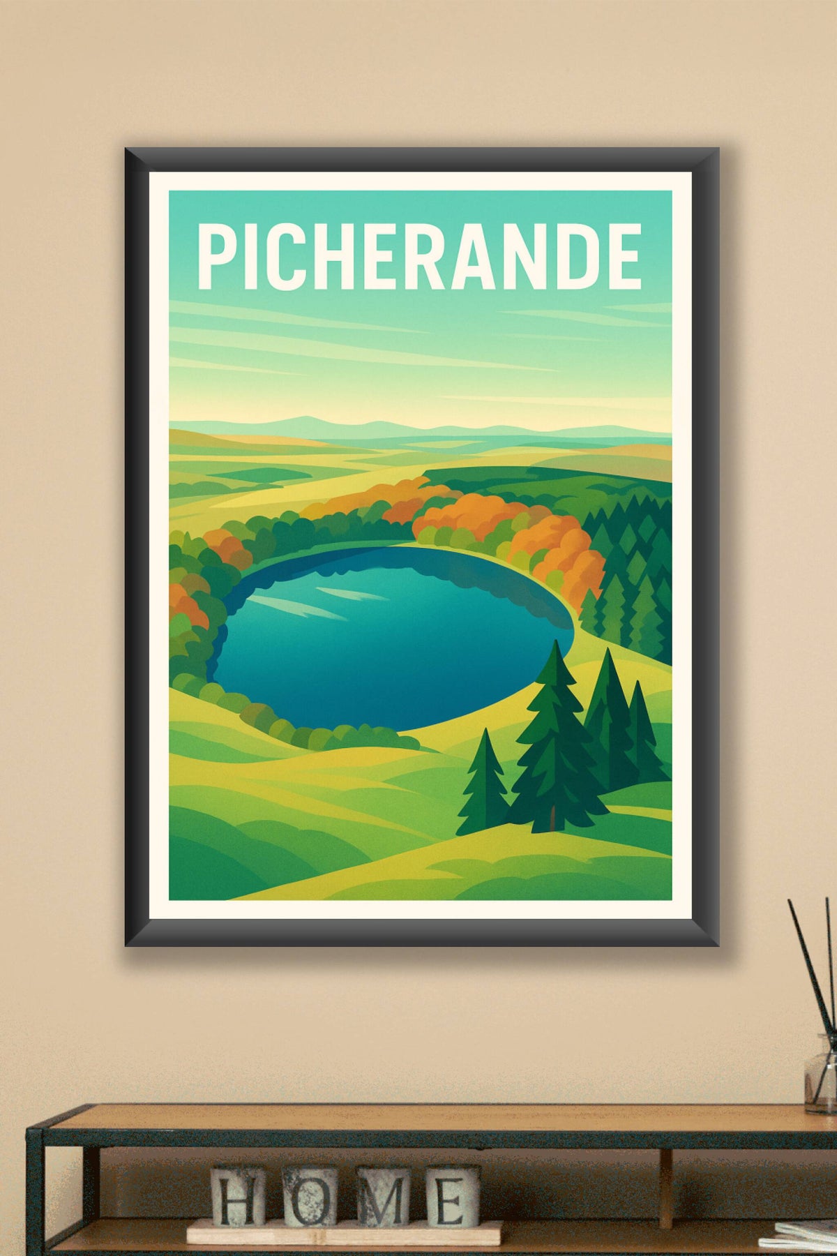 Affiche Picherande — Nature et Sérénité au Cœur des Volcans · poster d'art de Picherande