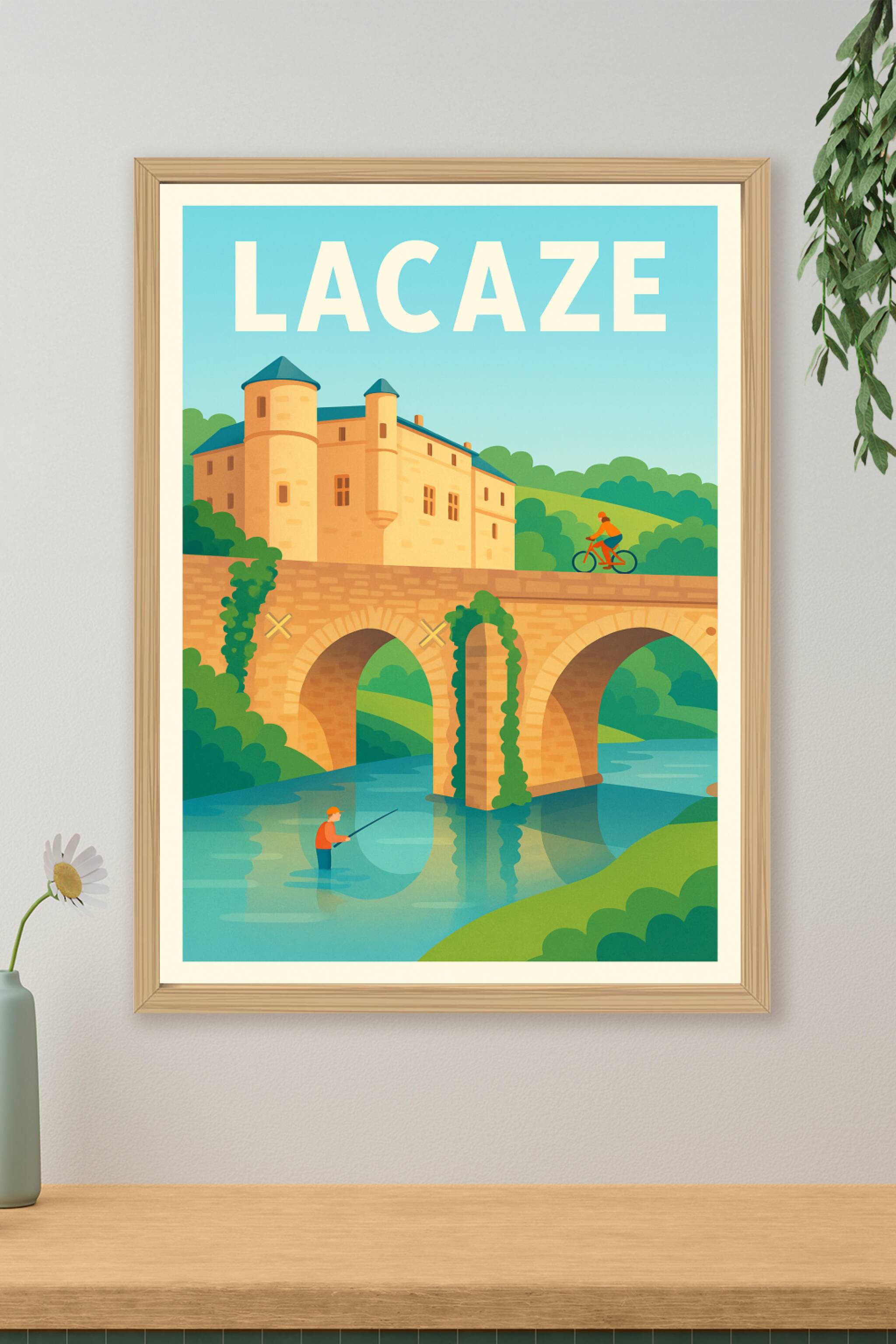 Affiche de Lacaze - Charme bucolique et patrimoine au fil de l'eau