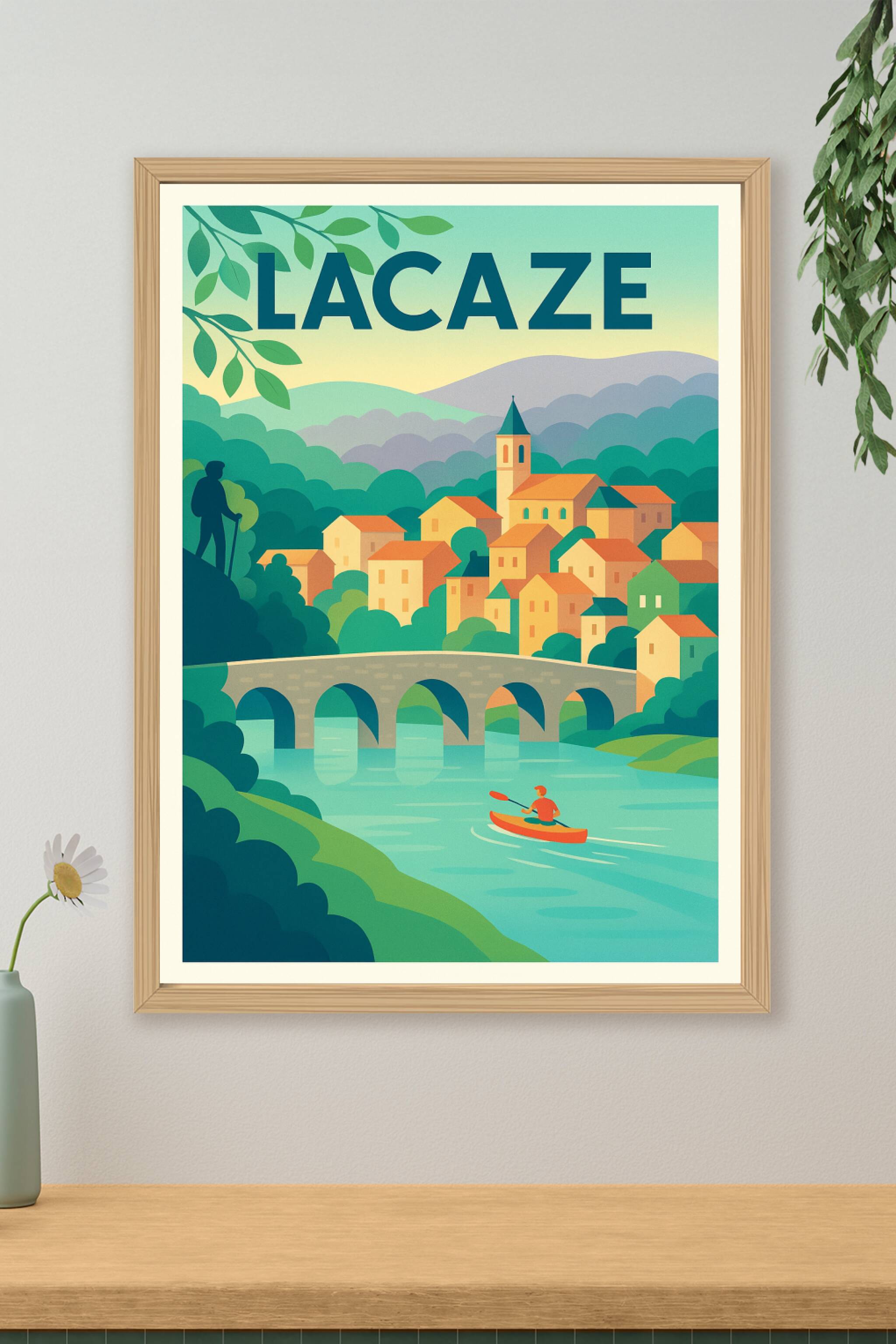 Affiche de Lacaze - Charme bucolique et nature préservée